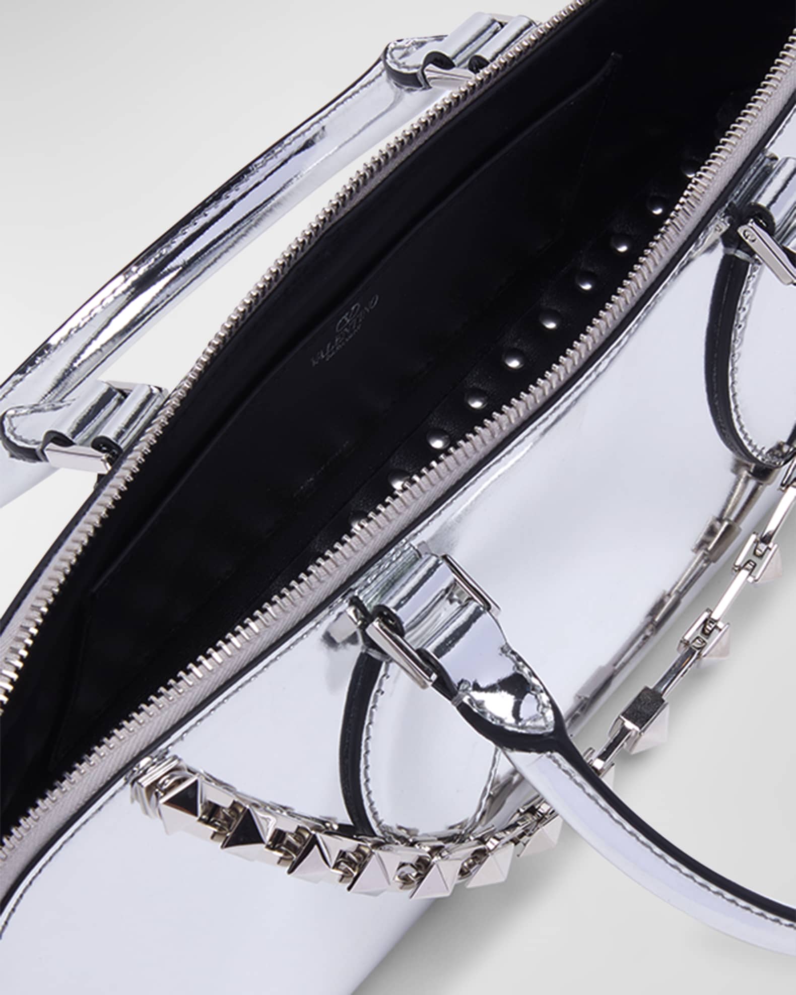 Valentino Garavani Rockstud East-West Zip Top-Handle Bag