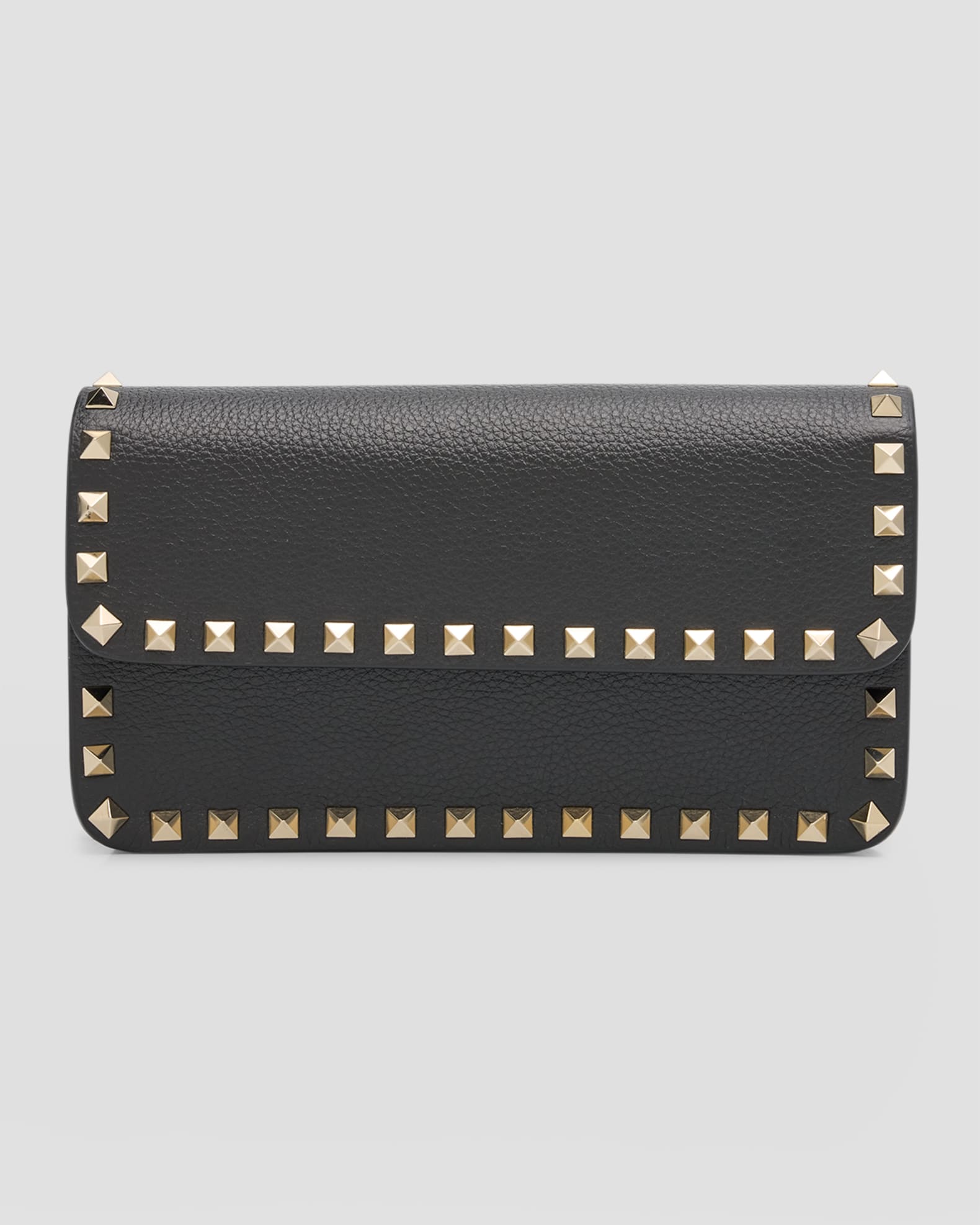 Valentino garavani rockstud leather continental wallet on chain outlet