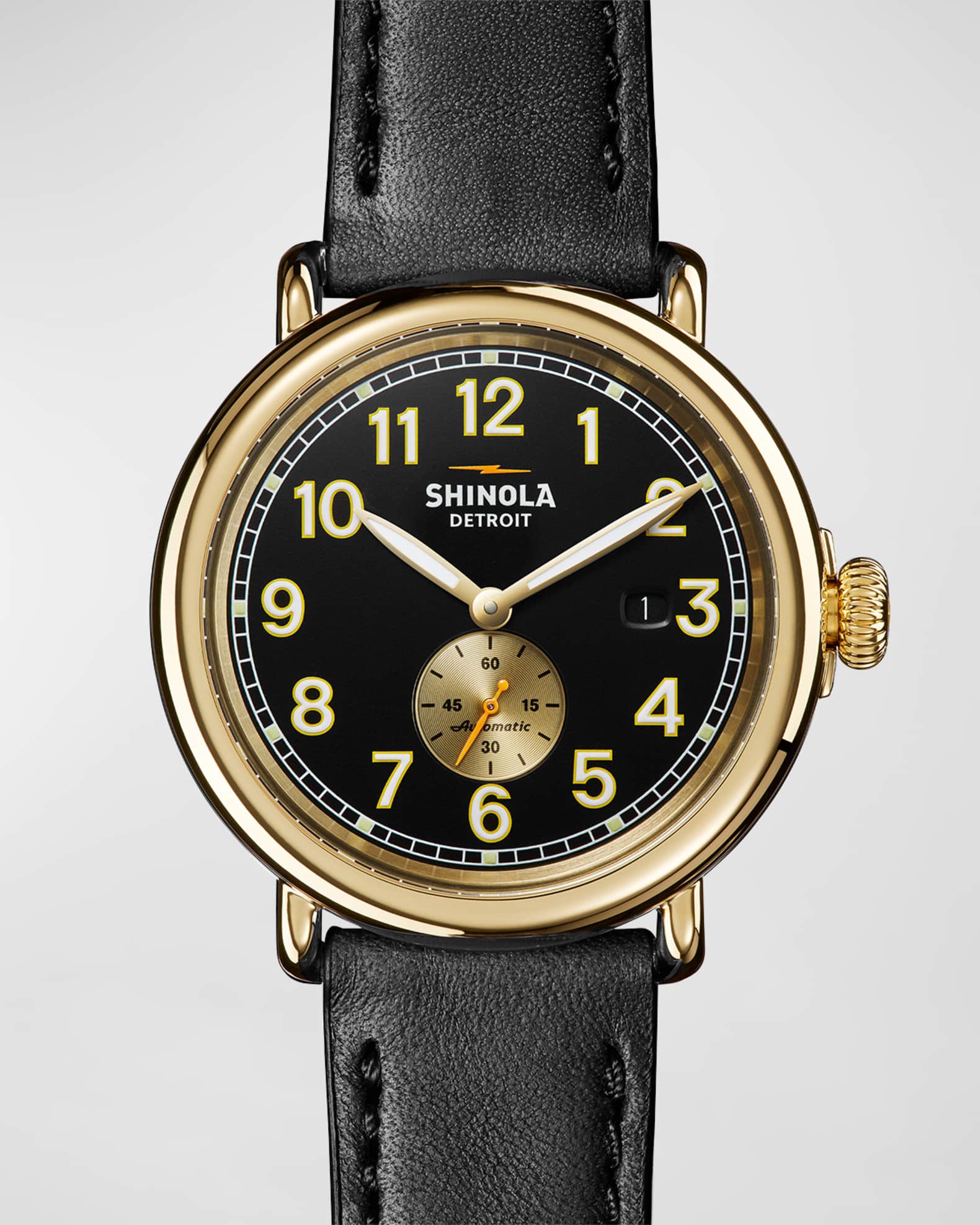 Men's Runwell Automatic Leather Strap Watch, 45mm 0