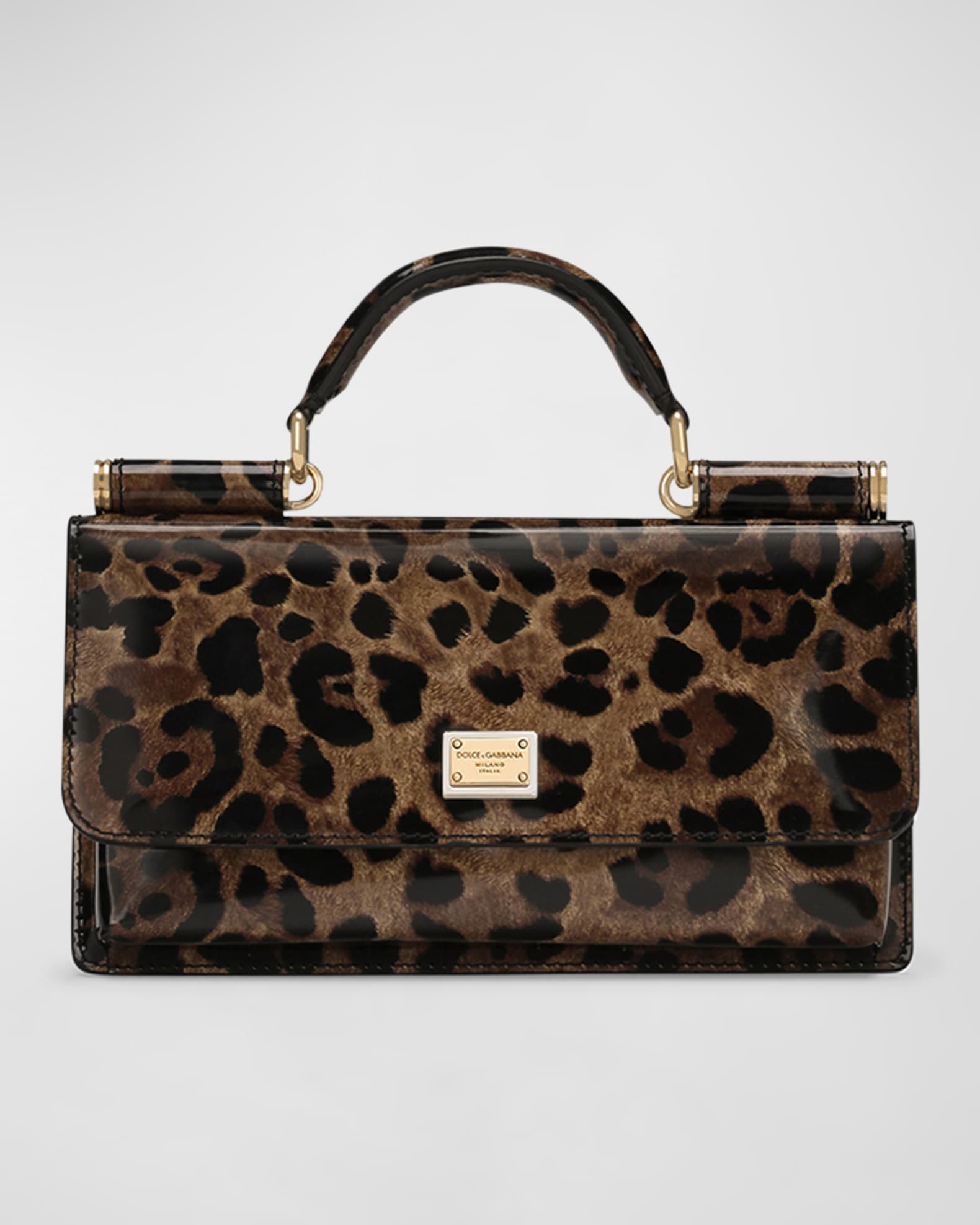 Women's Leopard Leather Mini 'sicily' Bag by Dolce & Gabbana