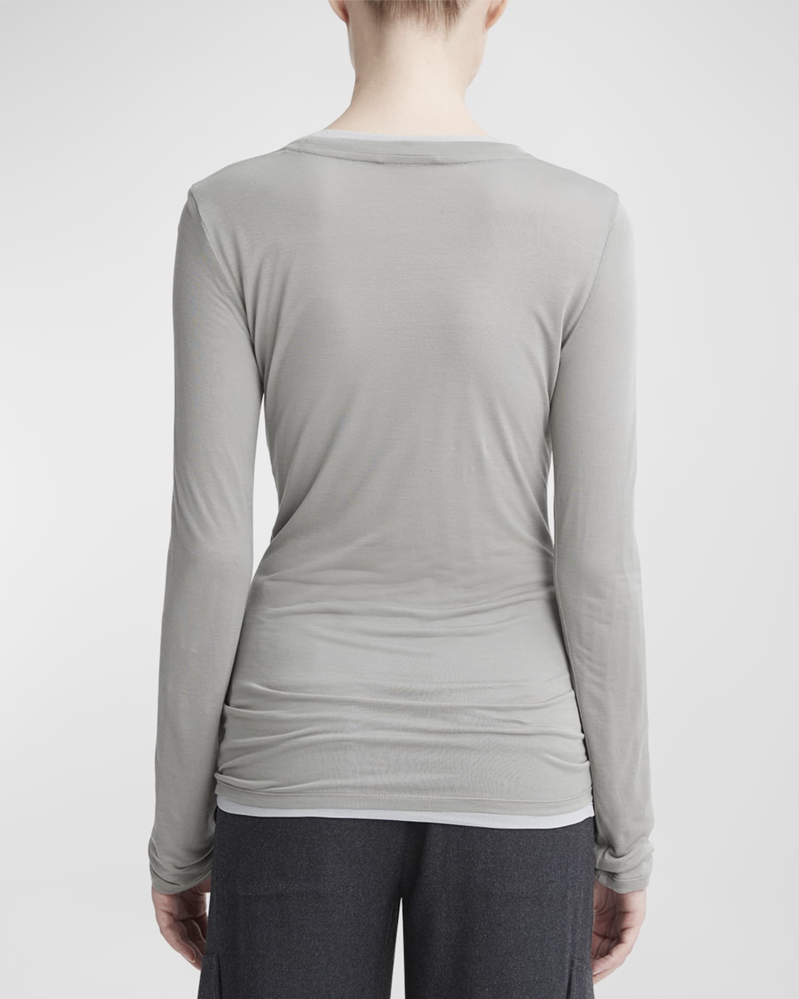 Vince DoubleLayer LongSleeve Cotton TShirt Neiman Marcus