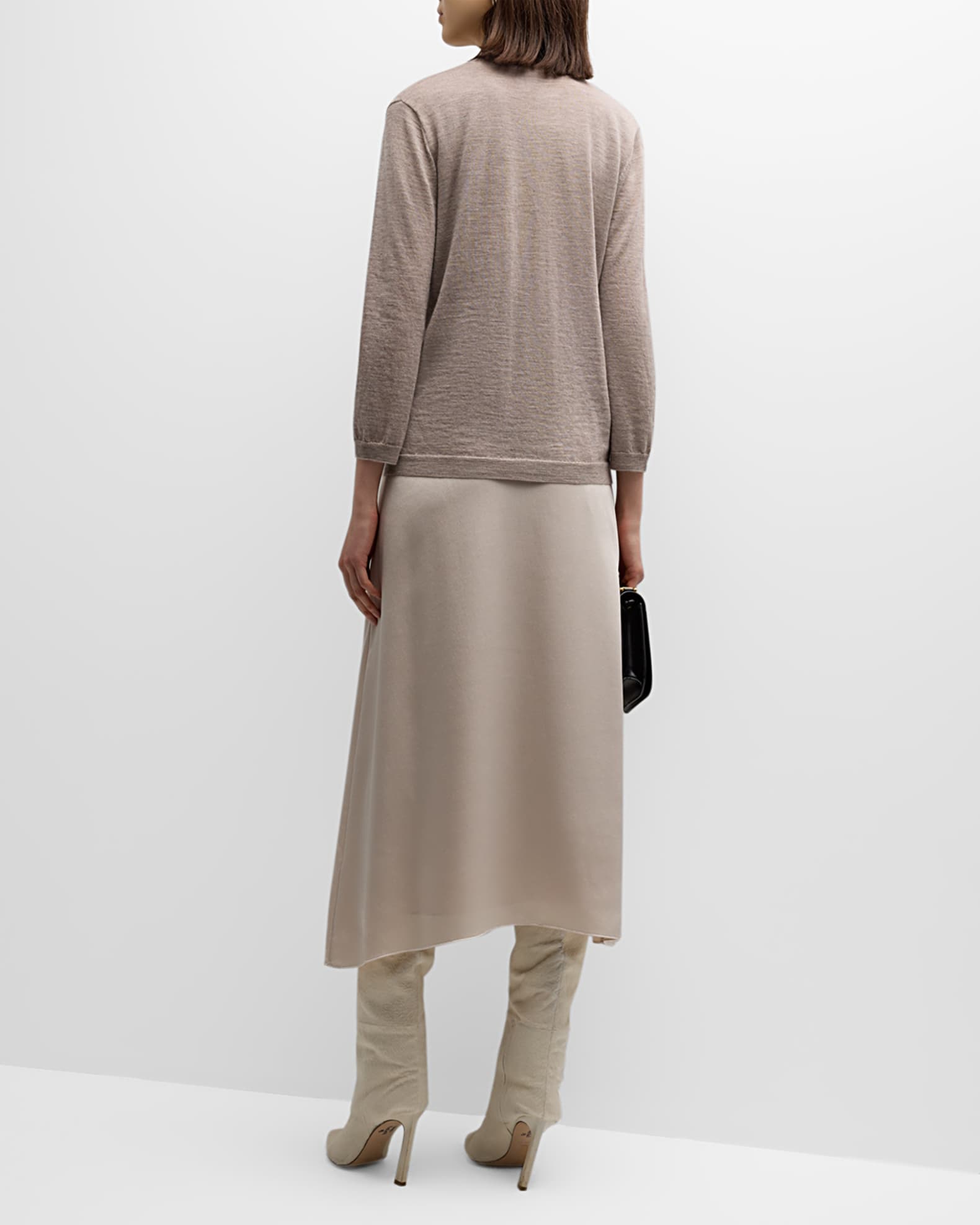 Cashmere Superfine Button Front Cardigan