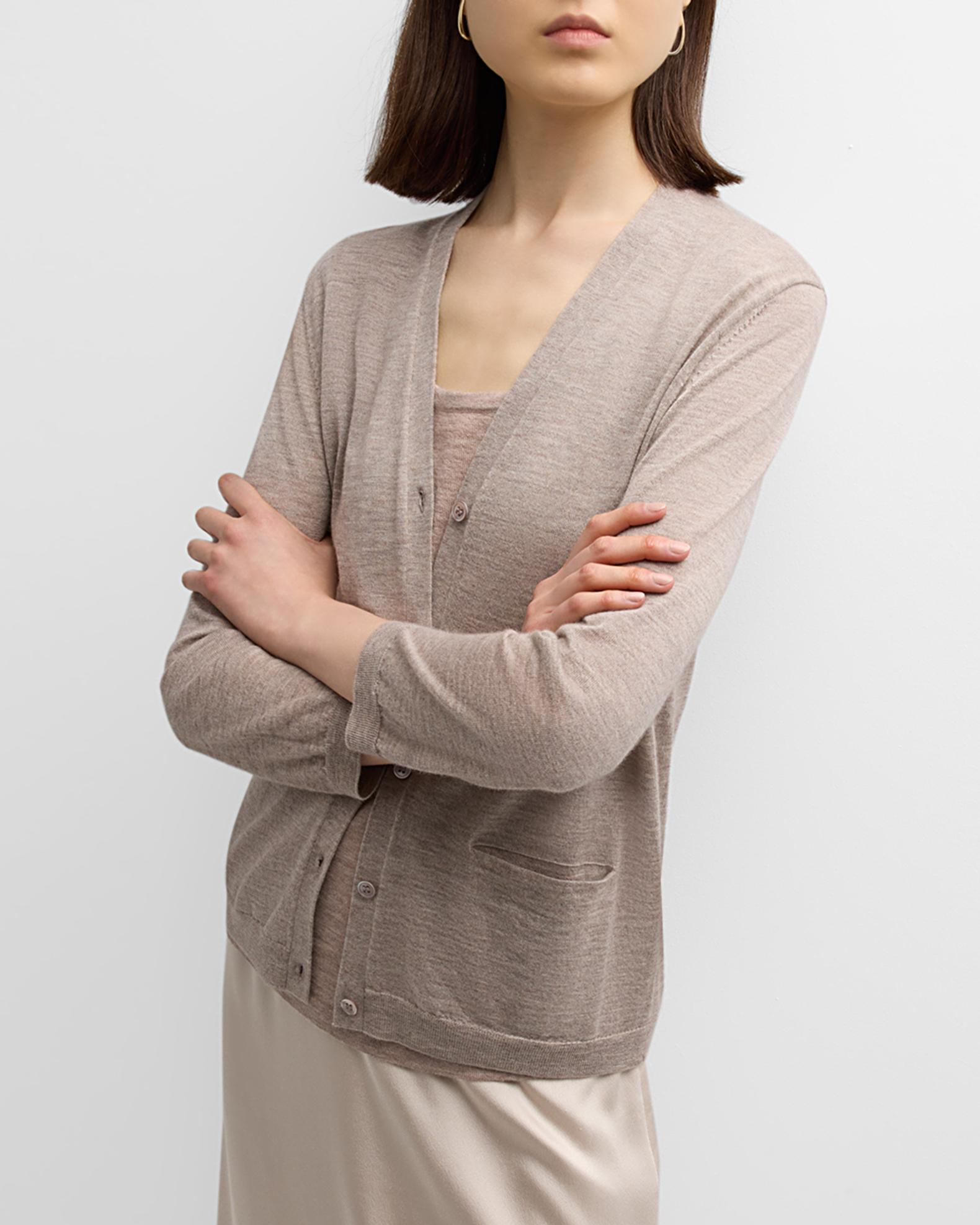 Neiman Marcus Cashmere Collection Cashmere Superfine Button-Front ...
