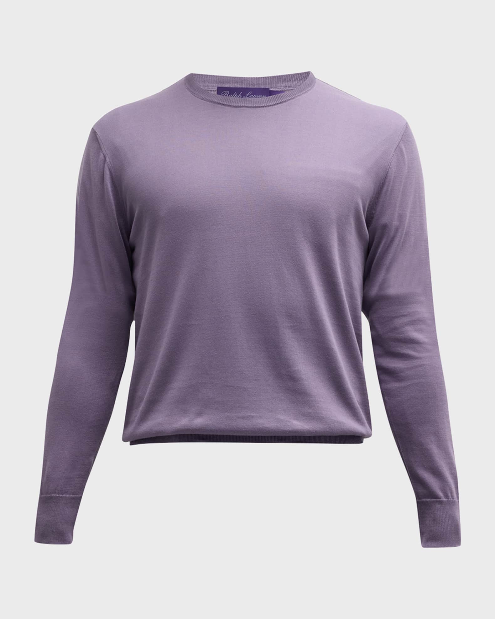 Ralph Lauren Purple Label Men's FineGauge Cotton Sweater Neiman Marcus