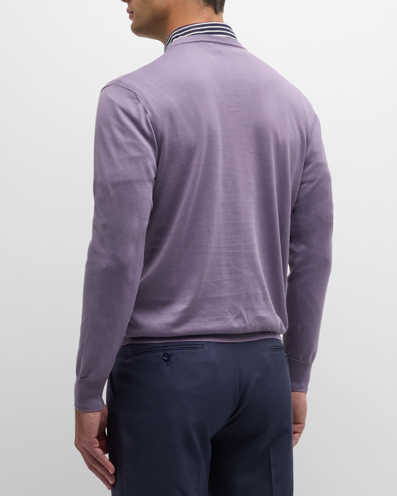 Ralph Lauren Purple Label Men's FineGauge Cotton Sweater Neiman Marcus