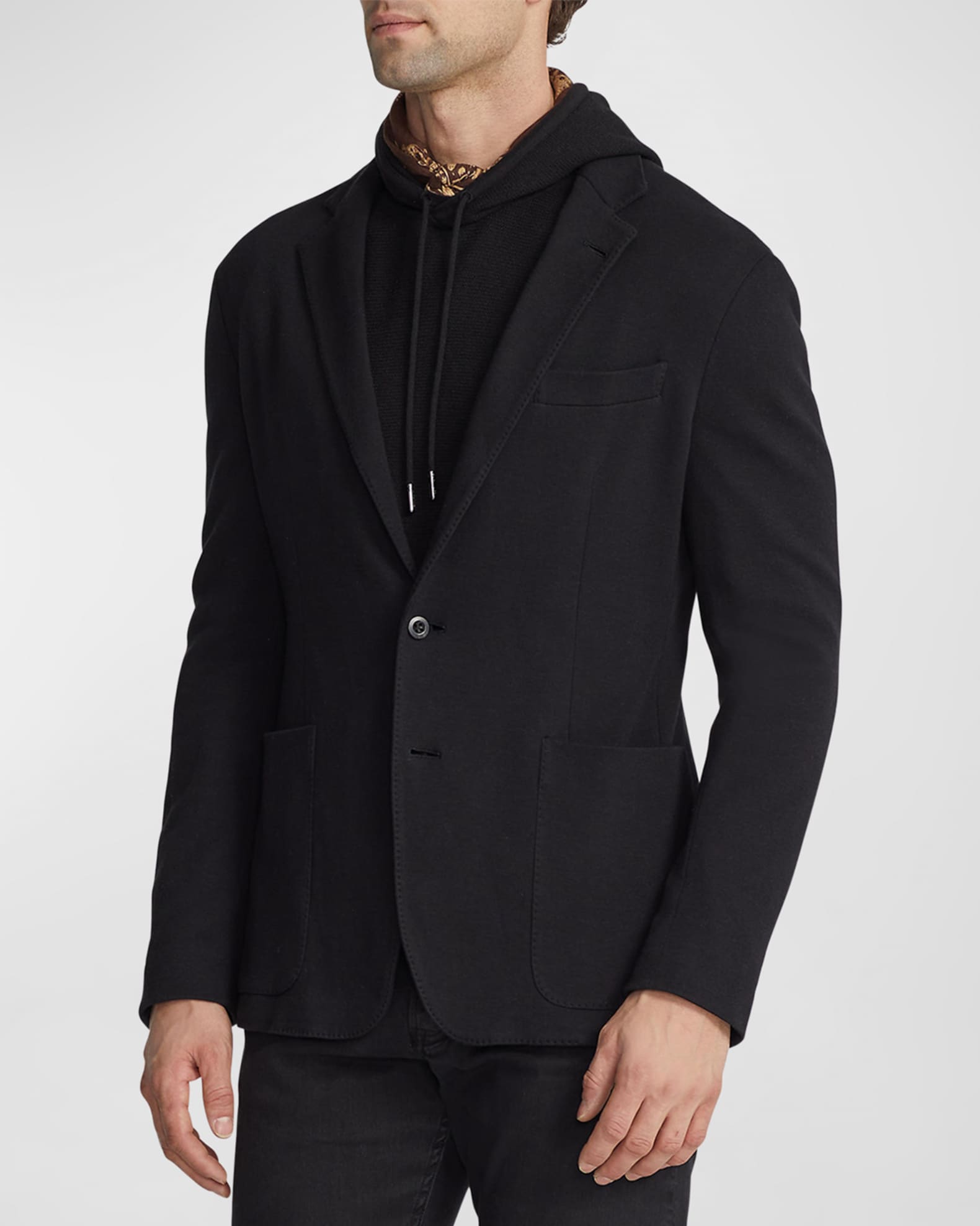 Louis Vuitton Crystal Lapel Robe Jacket BLACK. Size 40