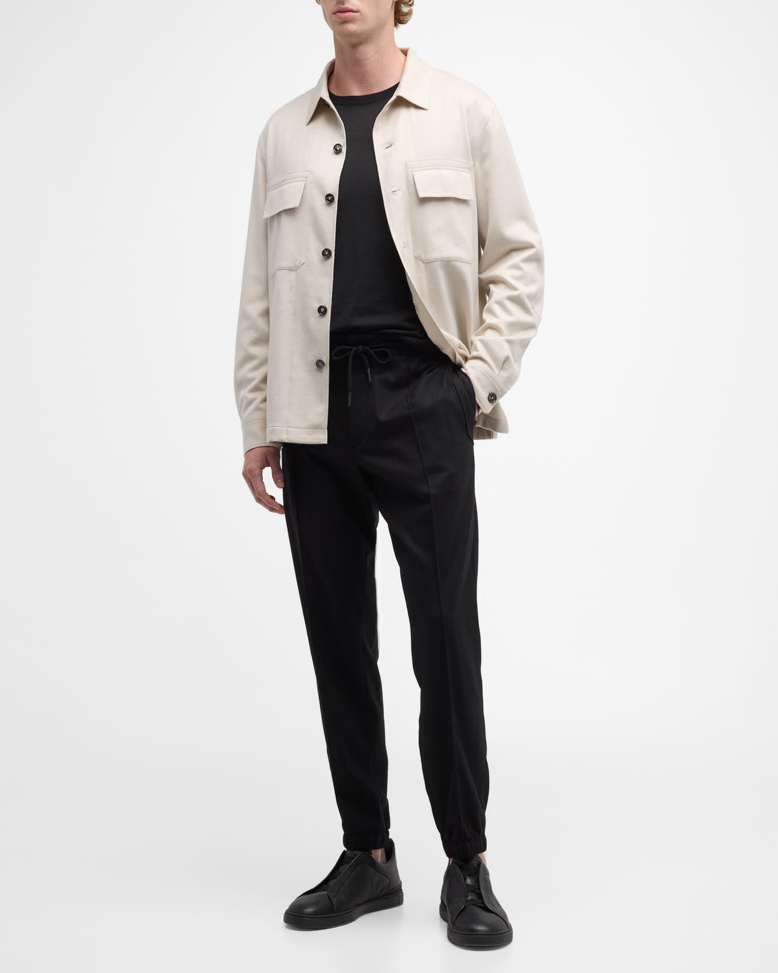 【日本入手困難】EGG OVERSHIRT IN DOUBLE FACE CASHMERE ZEGNA Men's Oasi Cashmere Overshirt | Neiman Marcus