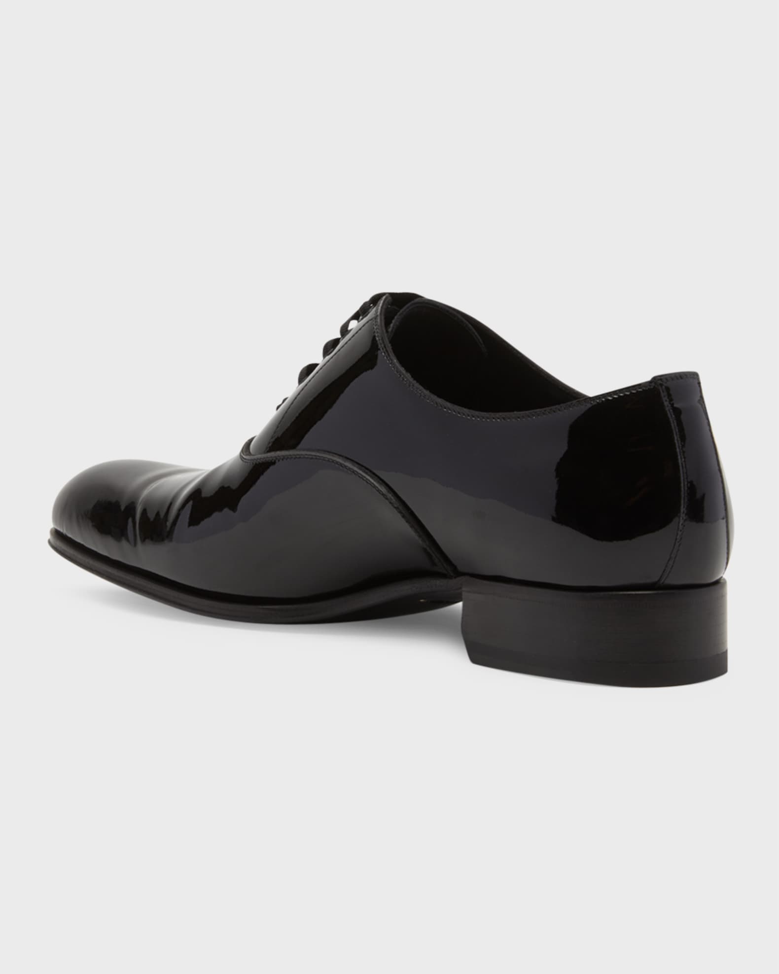 TOM FORD Men's Edgar Patent Leather Oxfords | Neiman Marcus