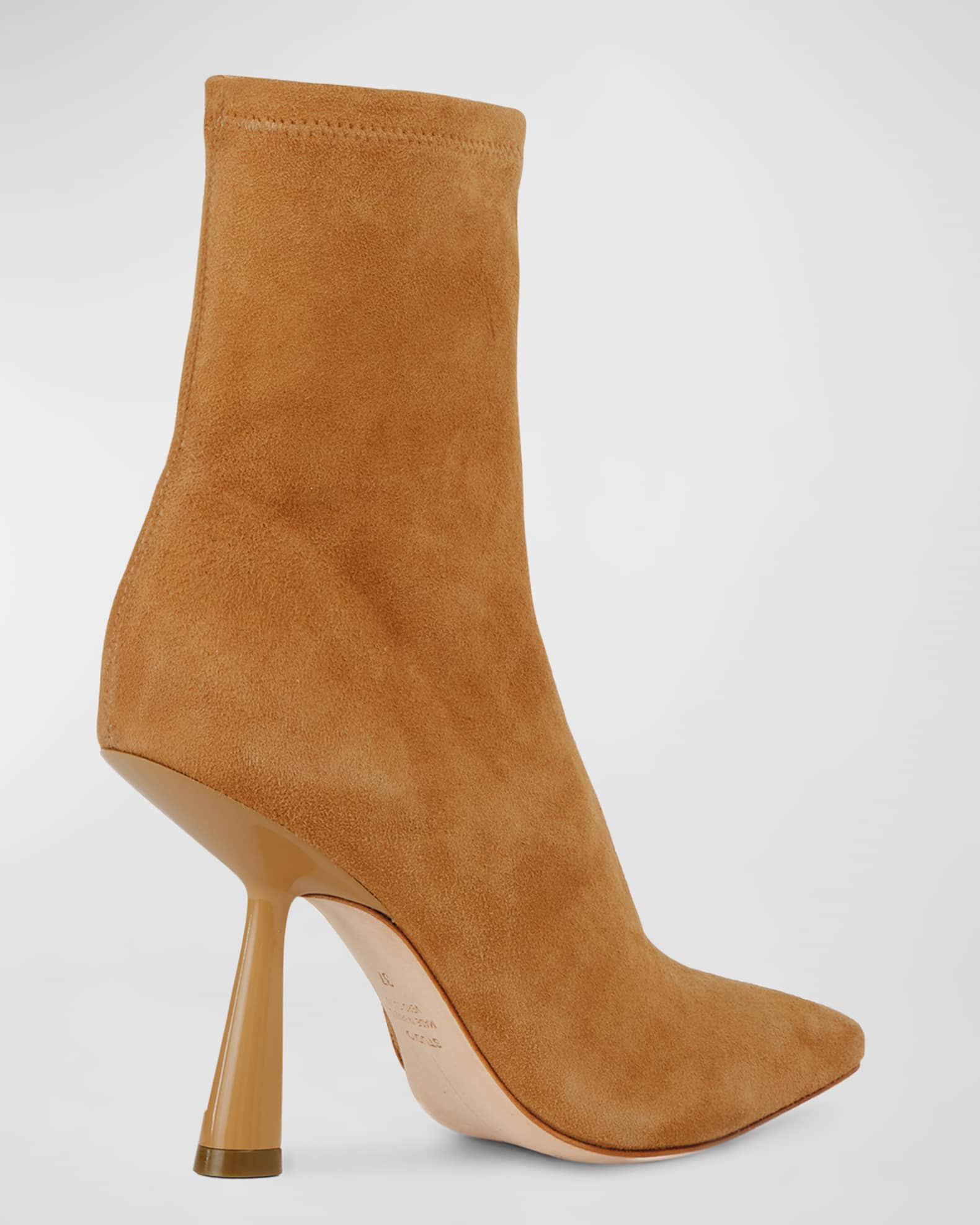 Black Suede Studio Suede Sock Ankle Booties Neiman Marcus