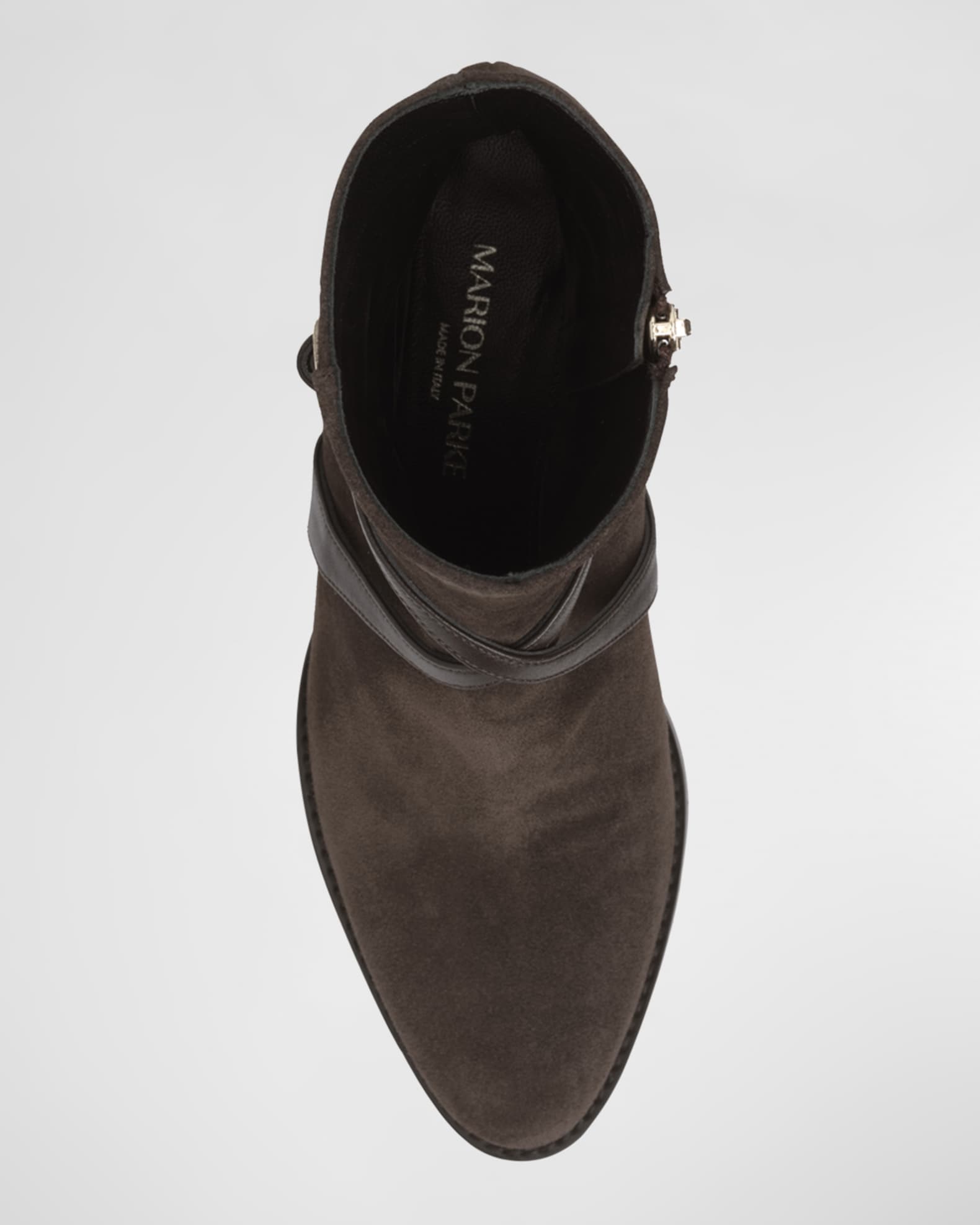 Marion Parke Selena Suede AnkleStrap Booties Neiman Marcus