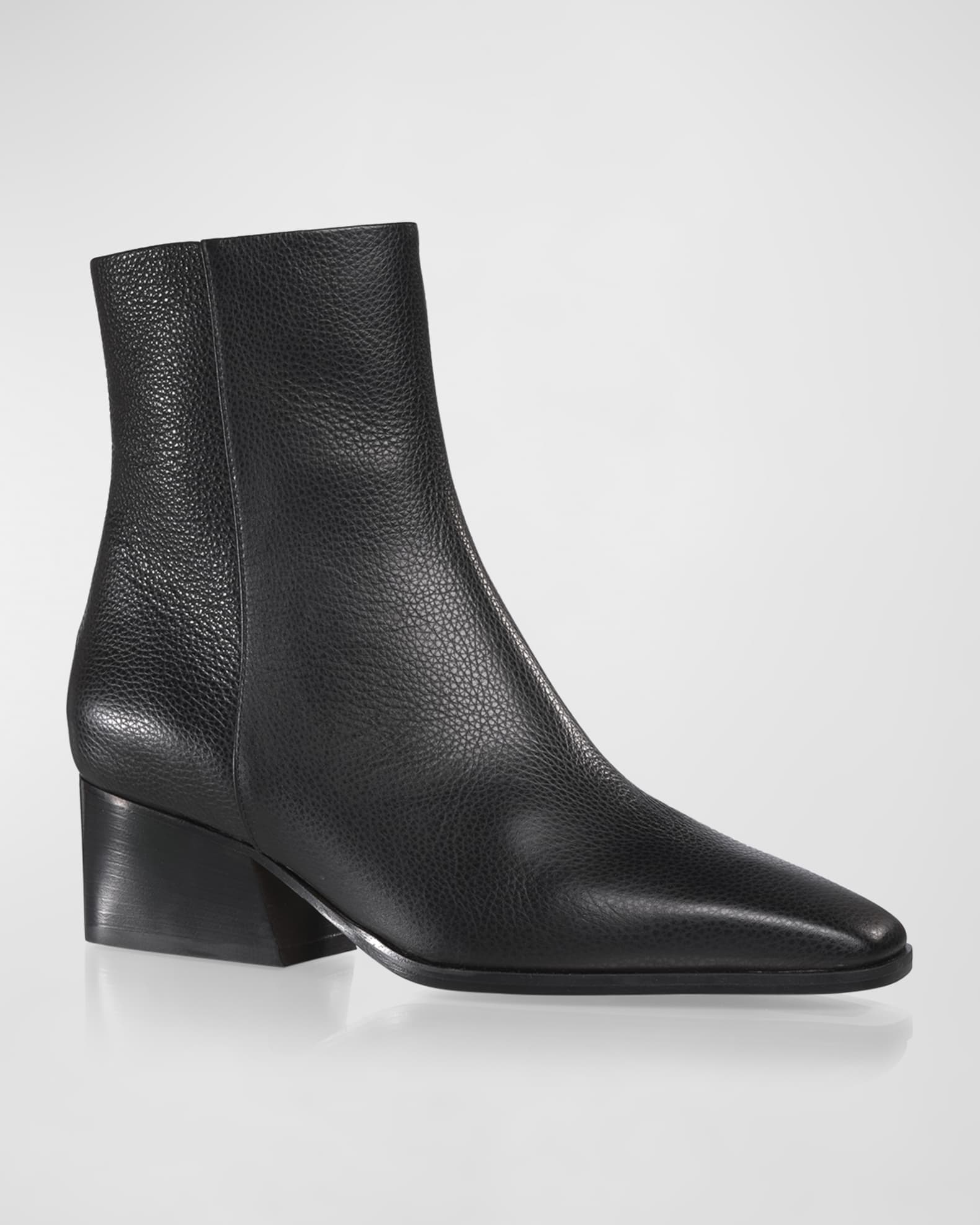 Pauline zip clearance chelsea leather booties
