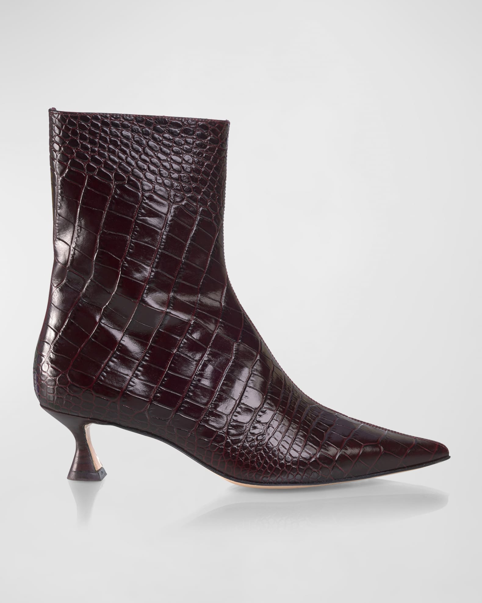 Snakeskin kitten hot sale heel booties