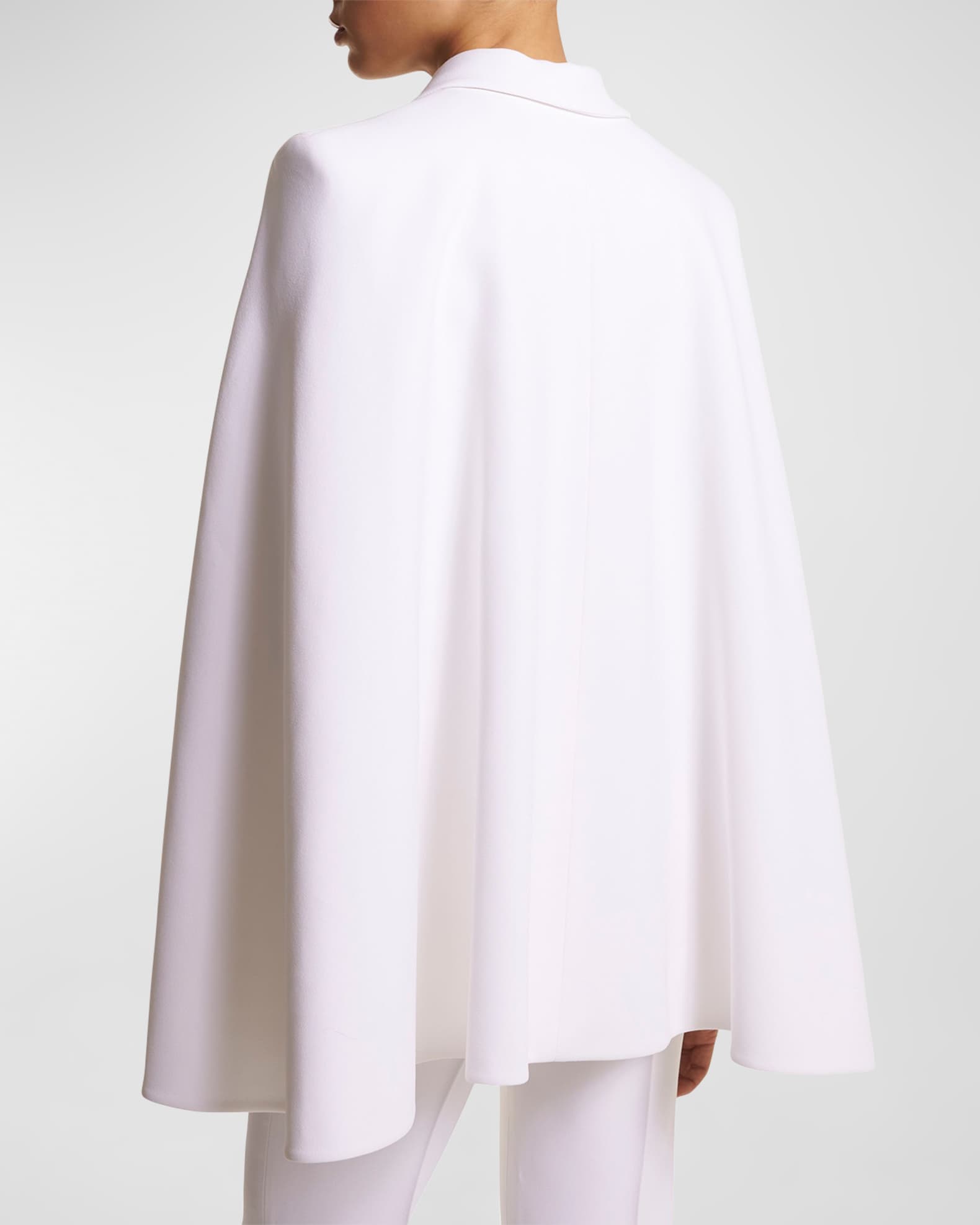 Double Breast Crepe Sable Cape Jacket