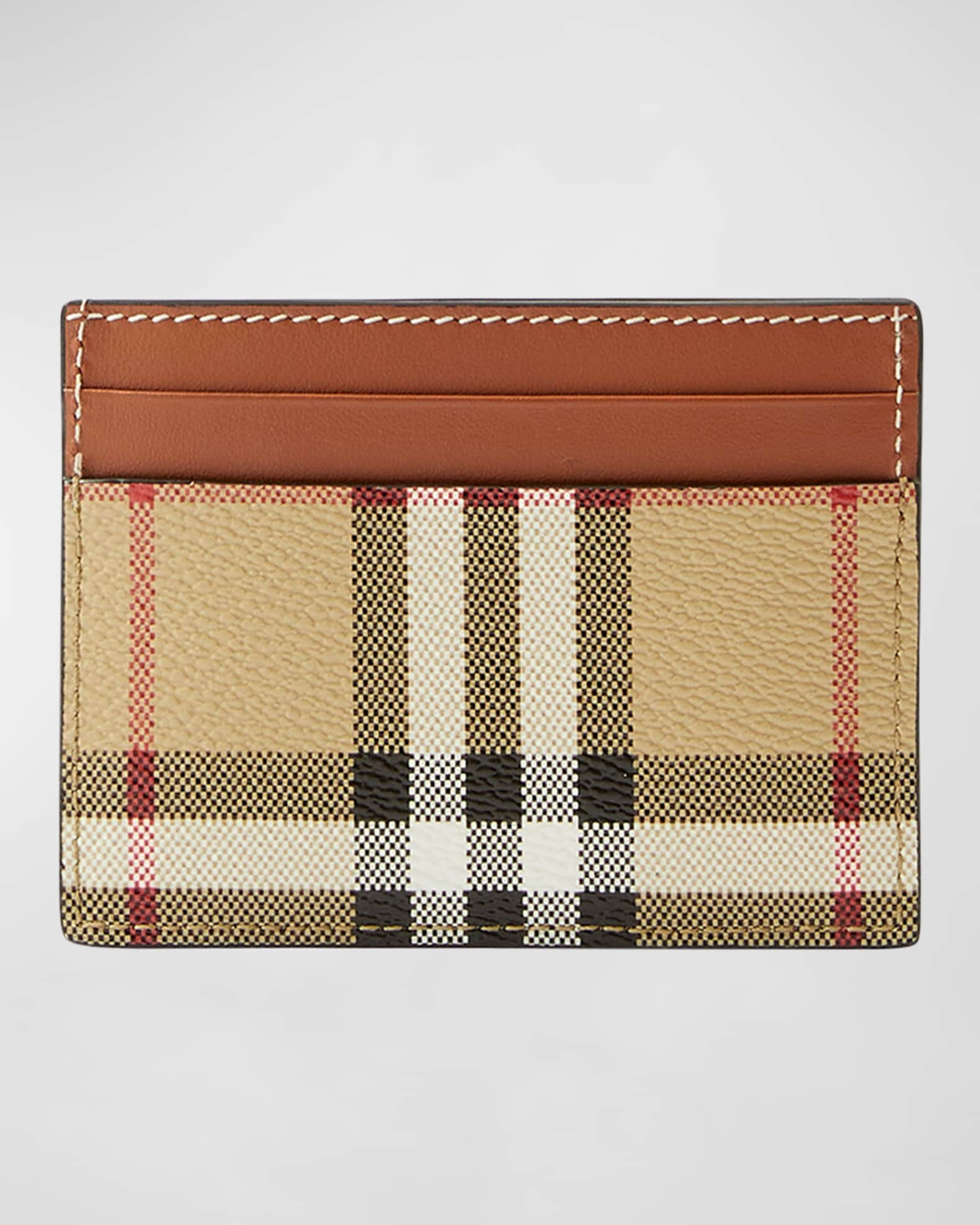 Burberry Sandon Check Card Holder Neiman Marcus