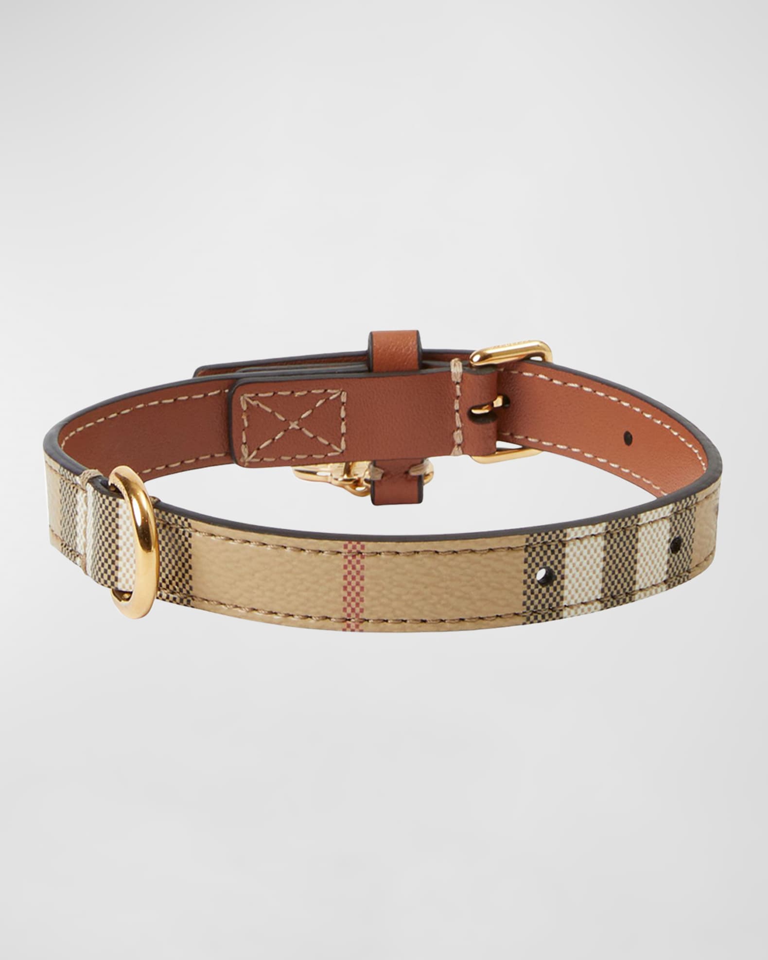 Dog leash S - Burberry - Leather - Briar Brown