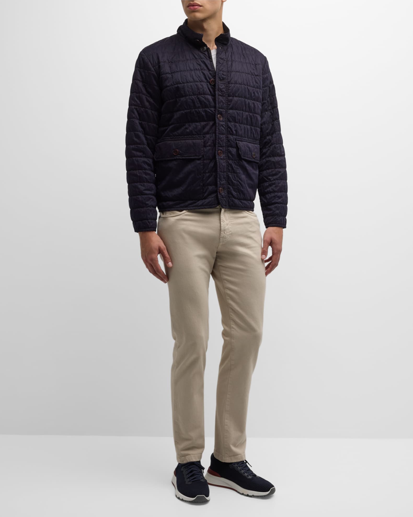 Peter Millar Men's Greenwich Quilted Bomber Jacket Neiman Marcus