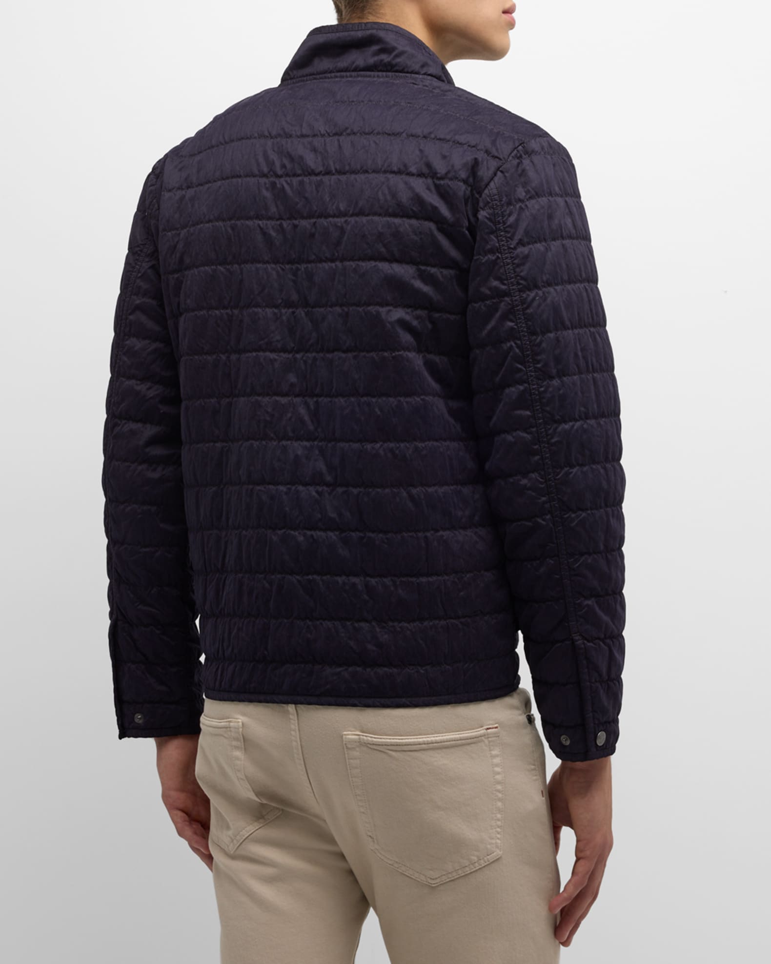 Peter Millar Men's Greenwich Quilted Bomber Jacket Neiman Marcus
