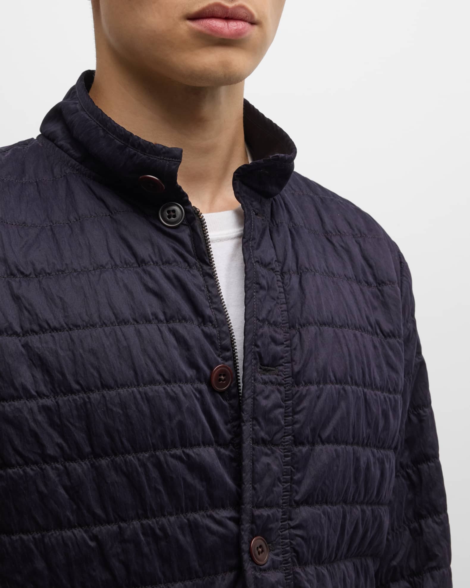 Peter Millar Men's Greenwich Quilted Bomber Jacket Neiman Marcus