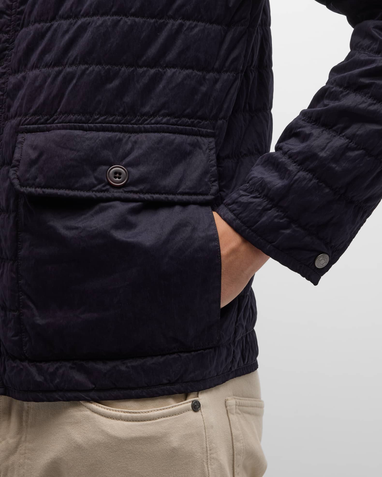 Peter Millar Men's Greenwich Quilted Bomber Jacket Neiman Marcus