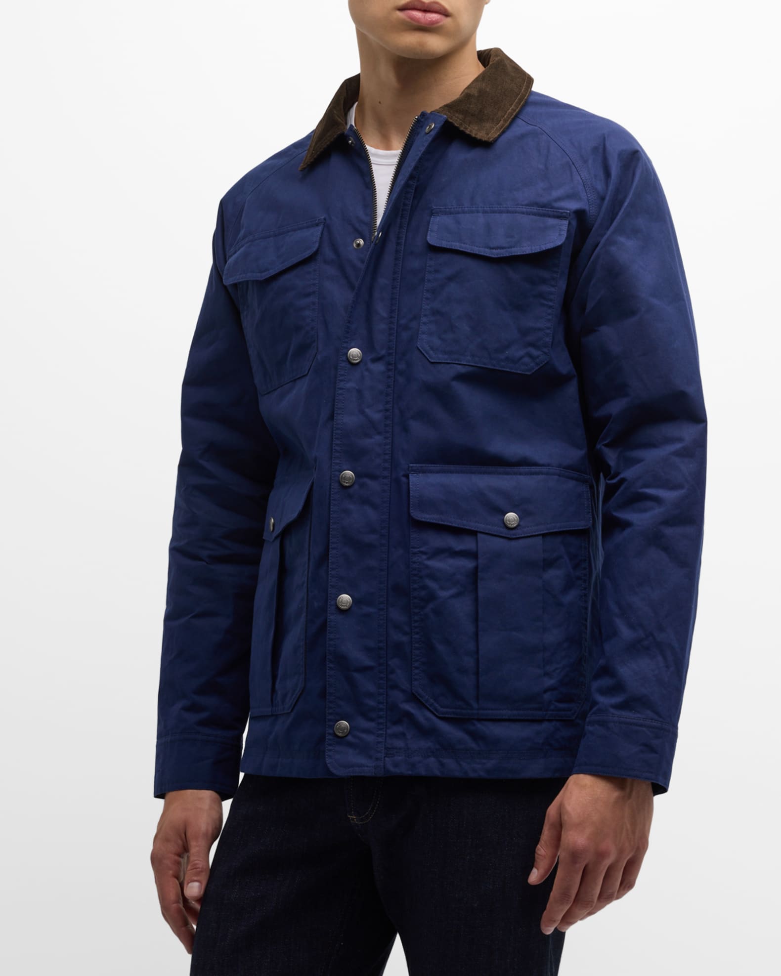 Peter Millar Men's Waxed Cotton Field Jacket Neiman Marcus