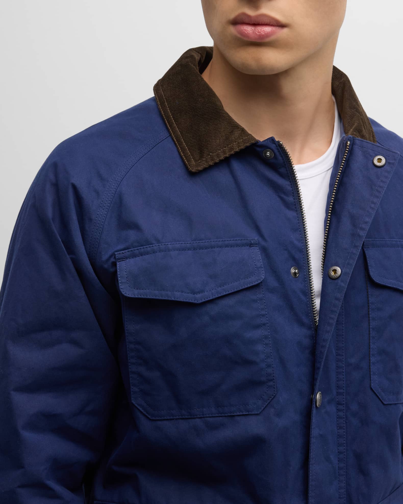 Peter Millar Men's Waxed Cotton Field Jacket Neiman Marcus