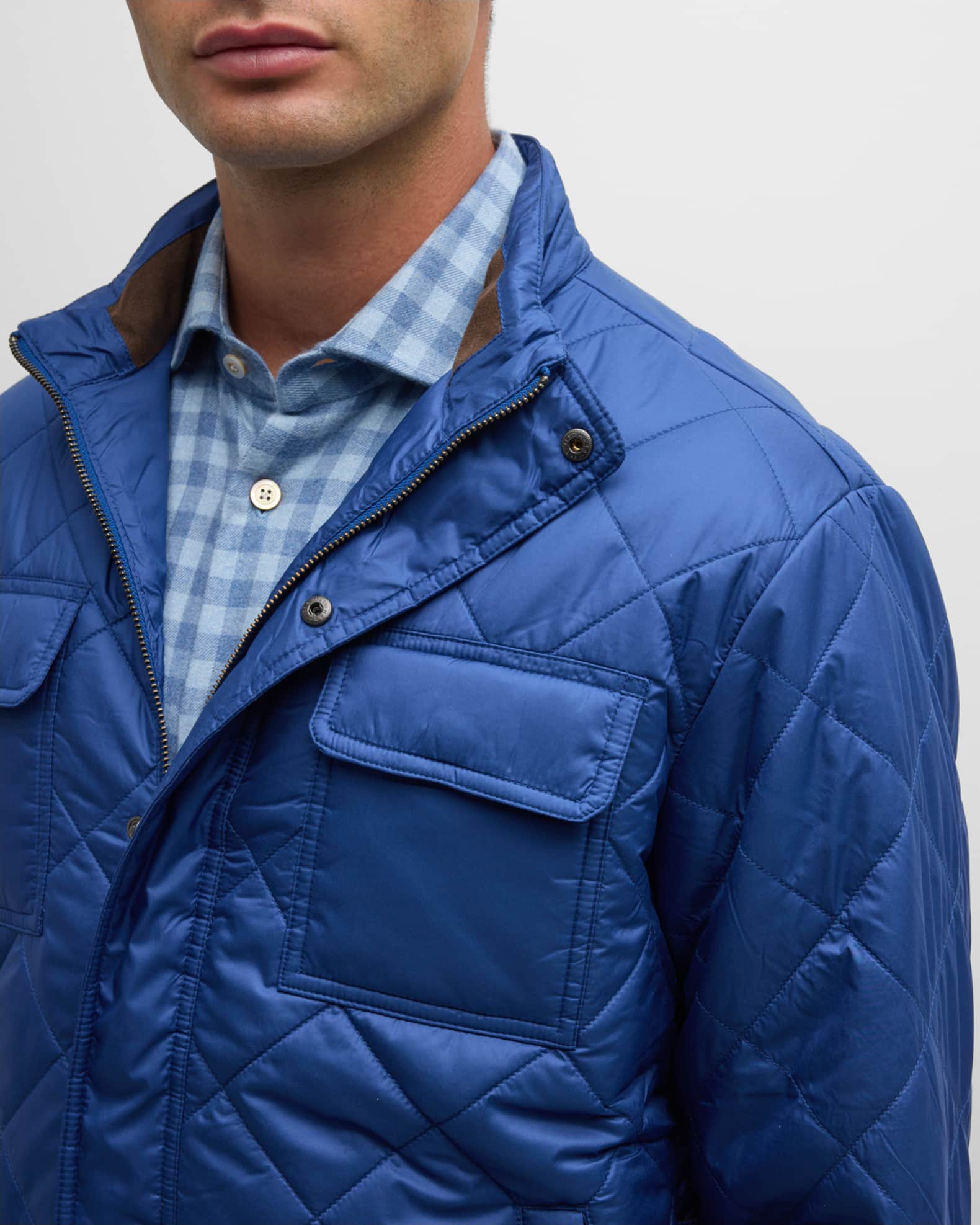 Peter Millar Men's Norfolk Quilted Bomber Jacket | Neiman Marcus