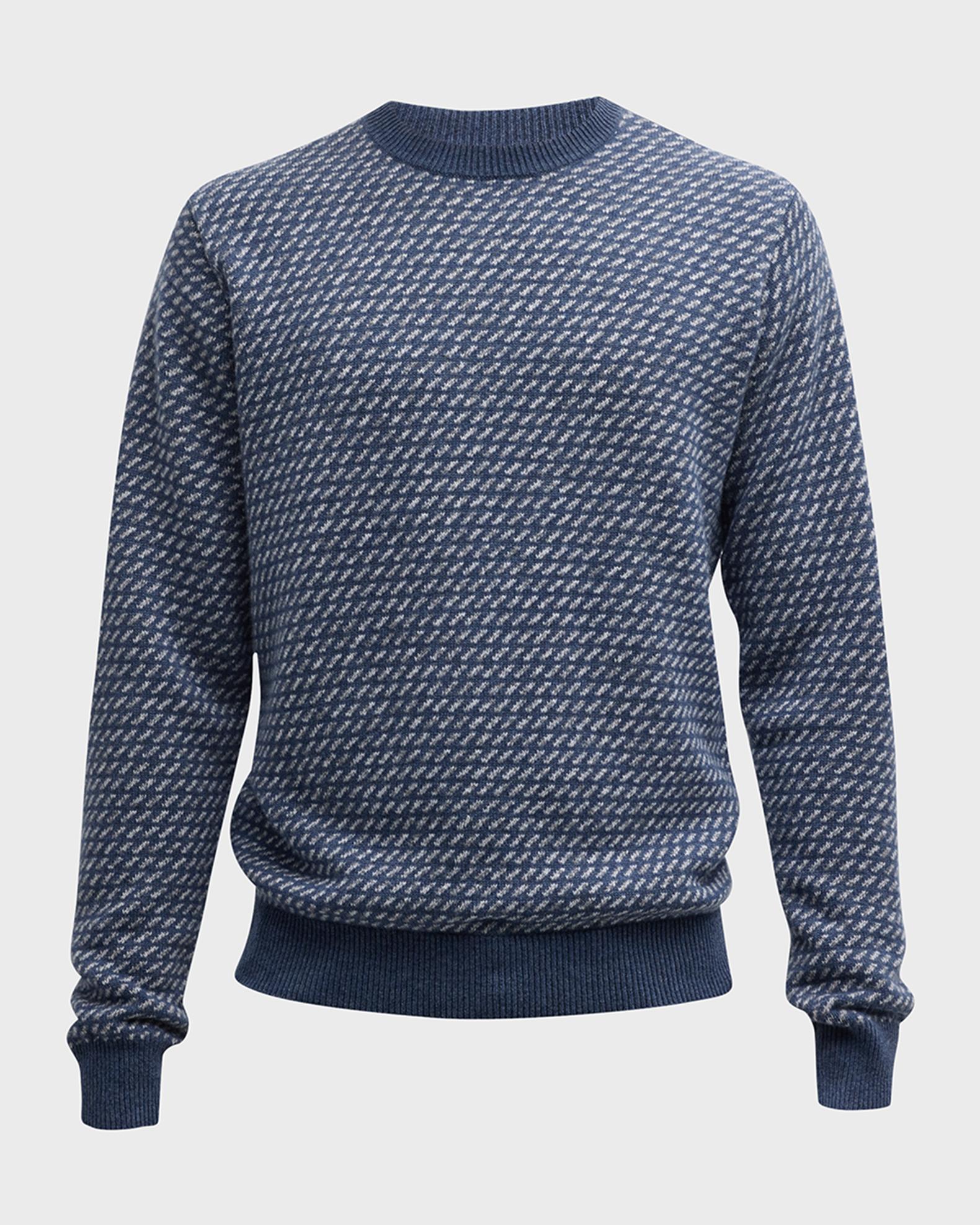 Peter Cashmere Sweater - Pale Grey Marle