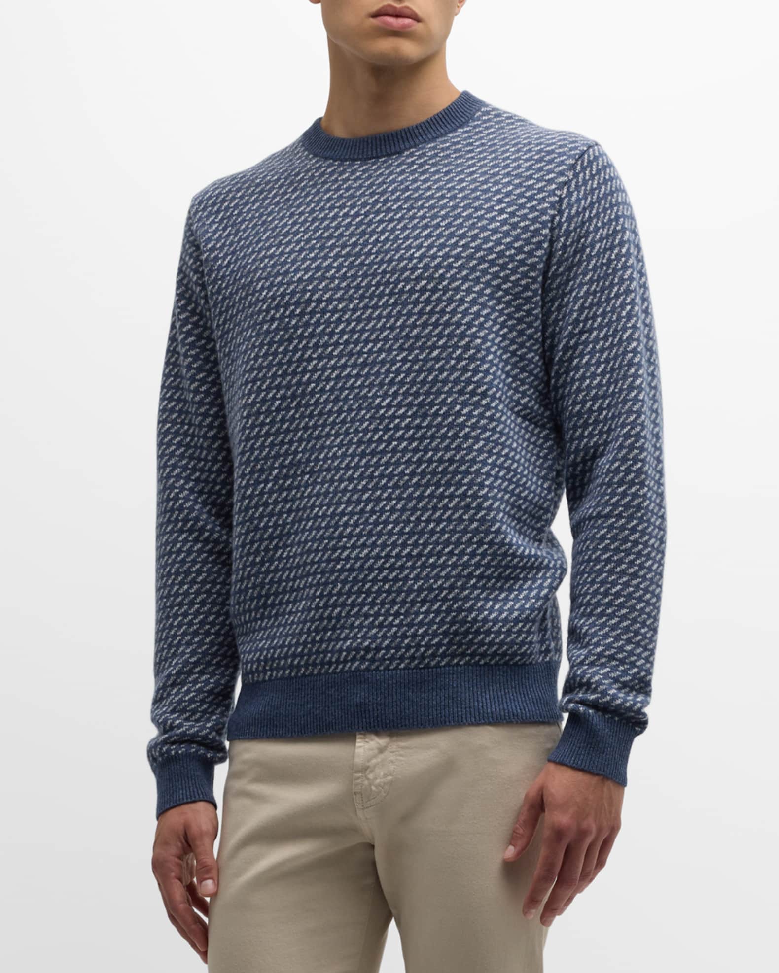 Peter Millar Men's Oslo Wool-Cashmere Crewneck Sweater | Neiman Marcus