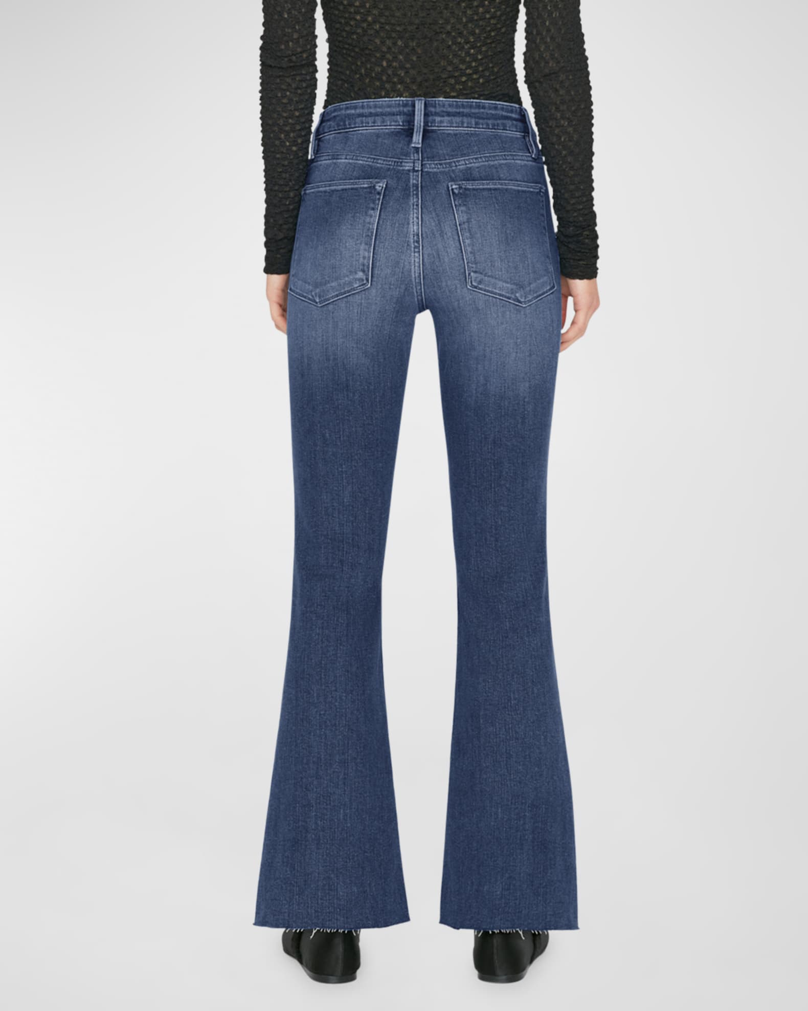 Le Easy Flare Raw Fray Jeans