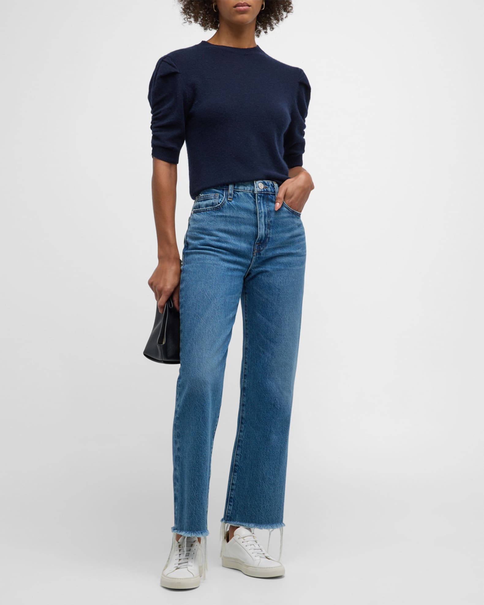 Frame Light Denim Le Jane Crop Metallic Wax Jeans