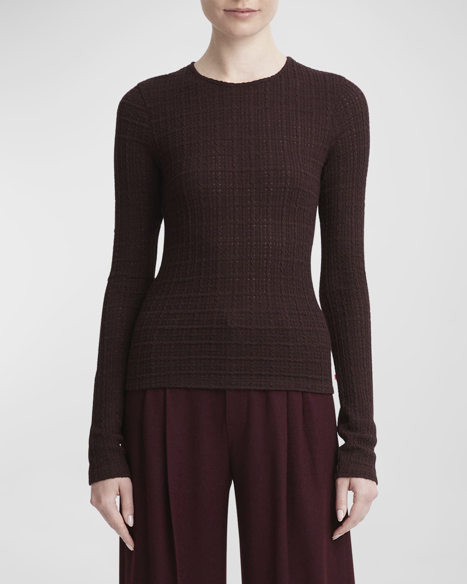 Vince plaid crew neck sweater on sale