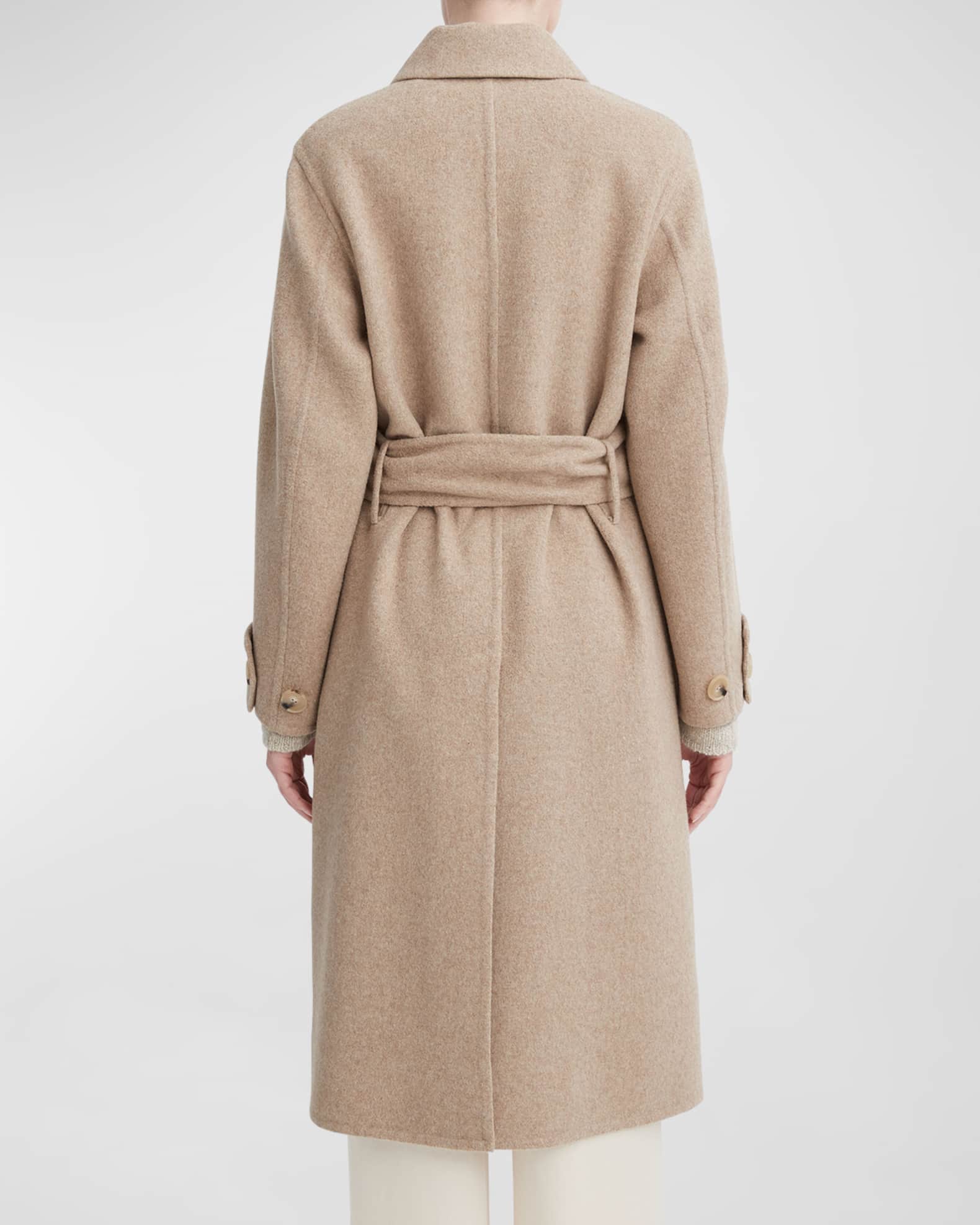 Vince Fine Wool Vented Wool Overcoat Neiman Marcus