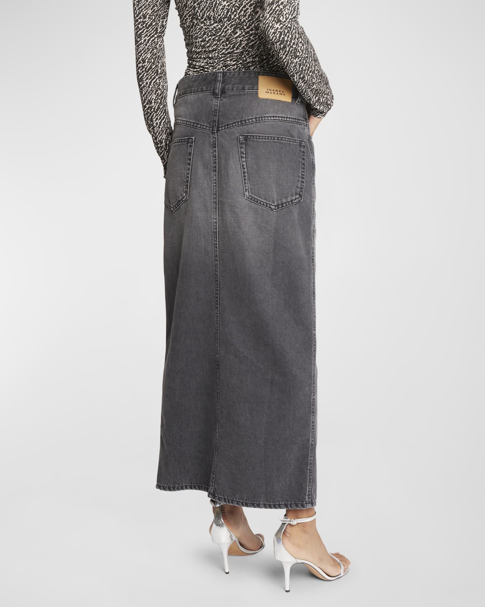 Isabel Marant Vinea Long Denim Skirt | Neiman Marcus
