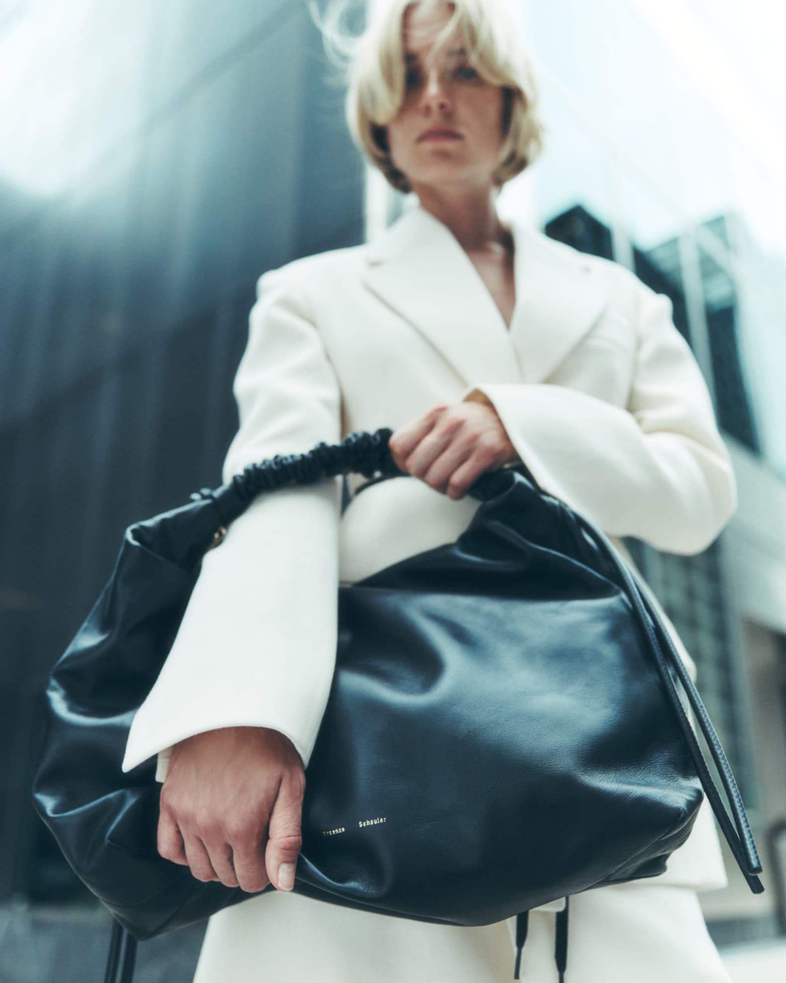 Proenza Schouler Large Drawstring Leather Shoulder Bag Neiman Marcus