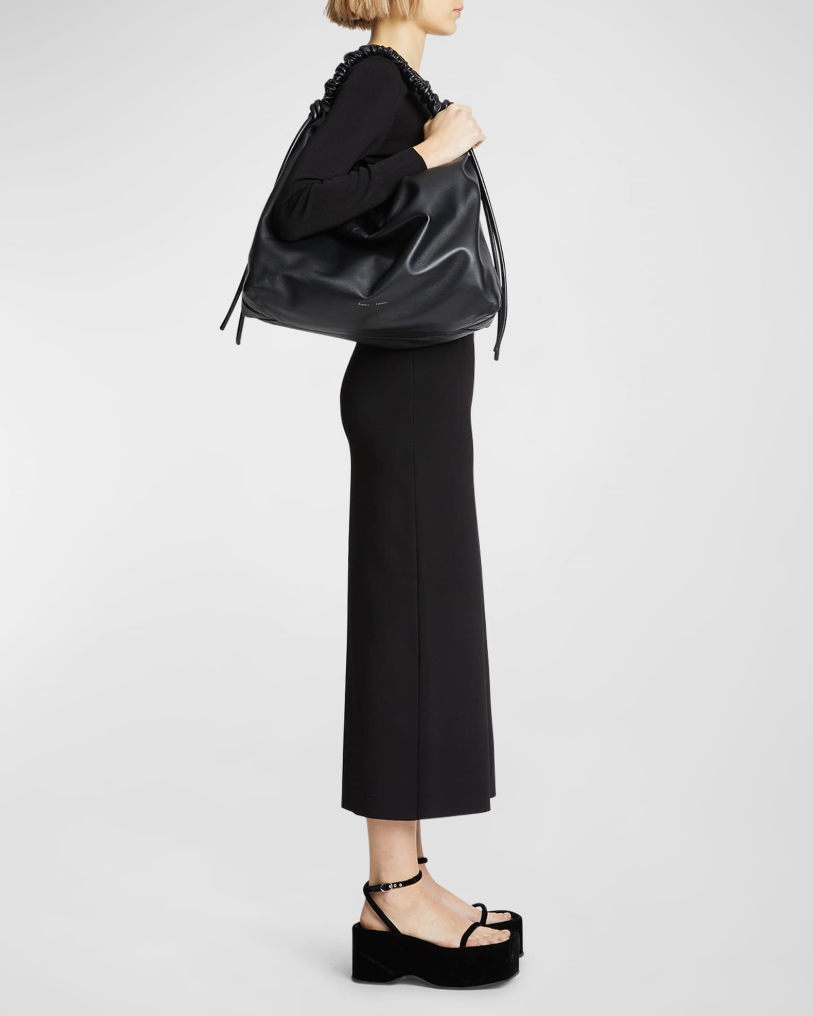 Proenza Schouler Large Drawstring Leather Shoulder Bag | Neiman Marcus
