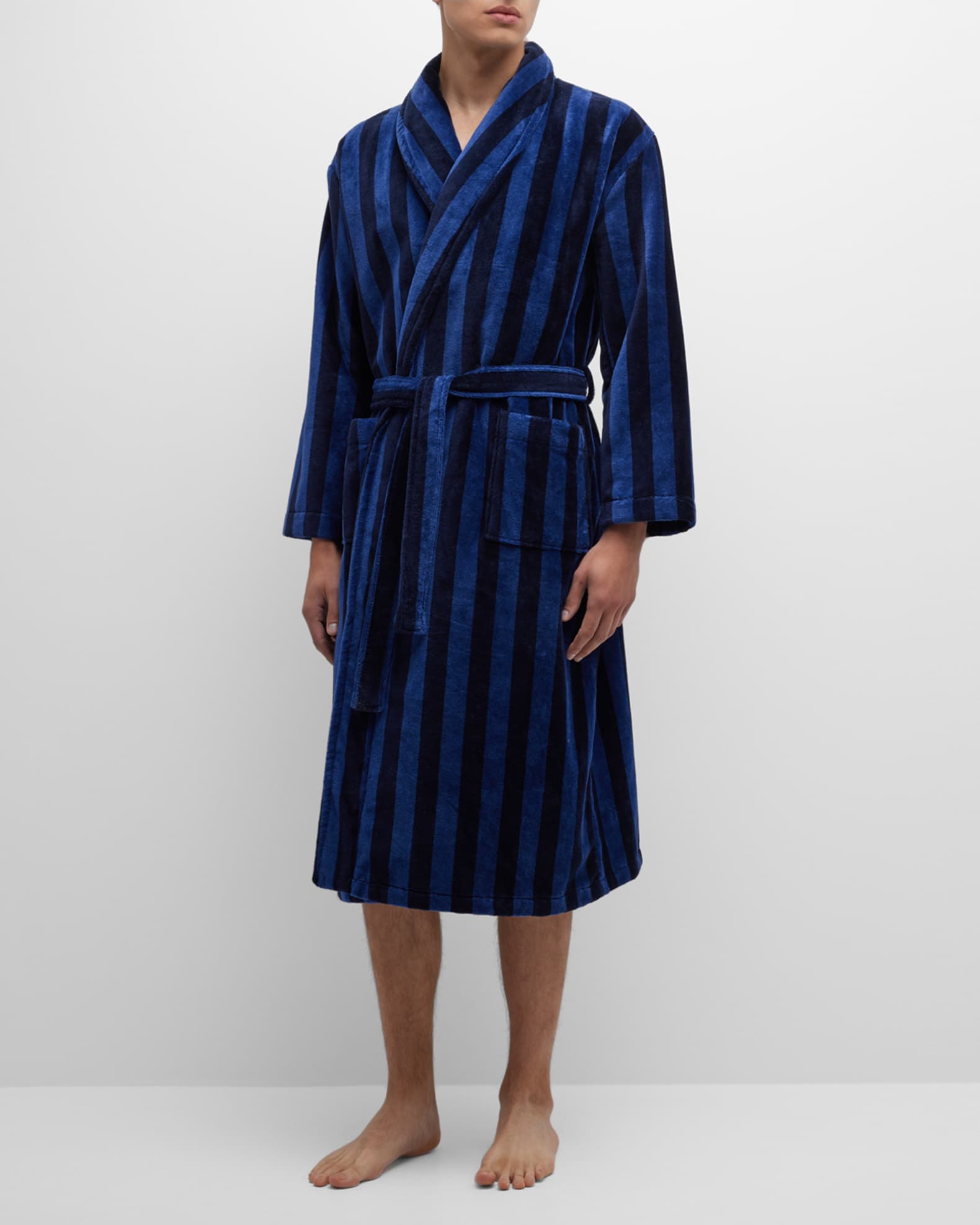 Men's Aston 36 Velour Stripe Robe 1