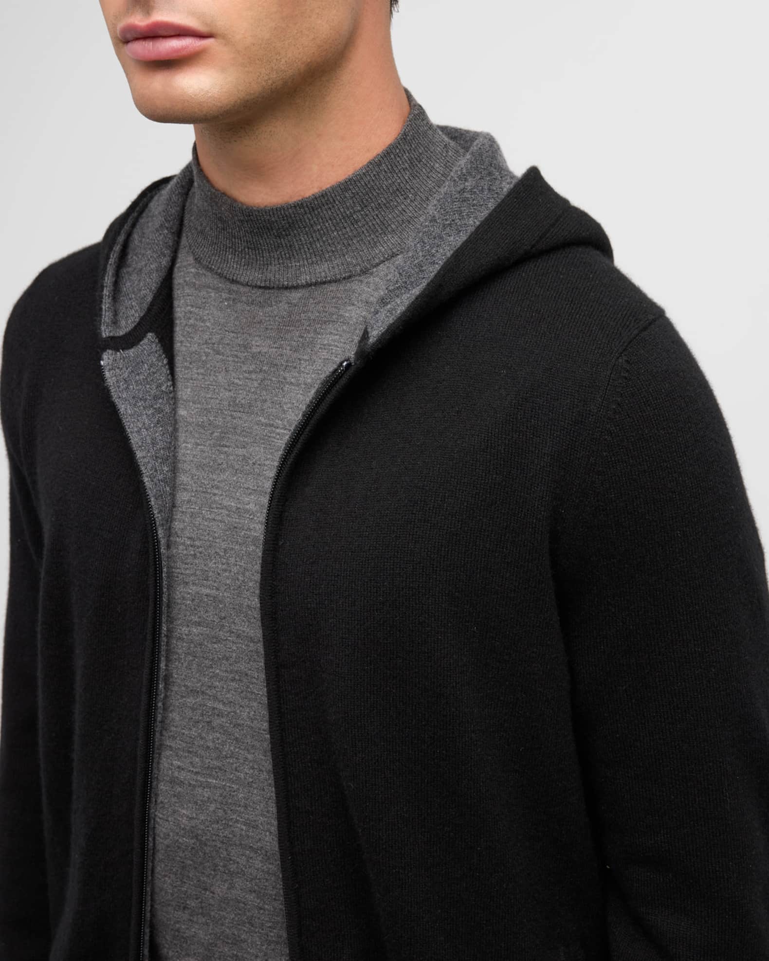 Neiman Marcus Men's Cashmere FullZip Hoodie Neiman Marcus