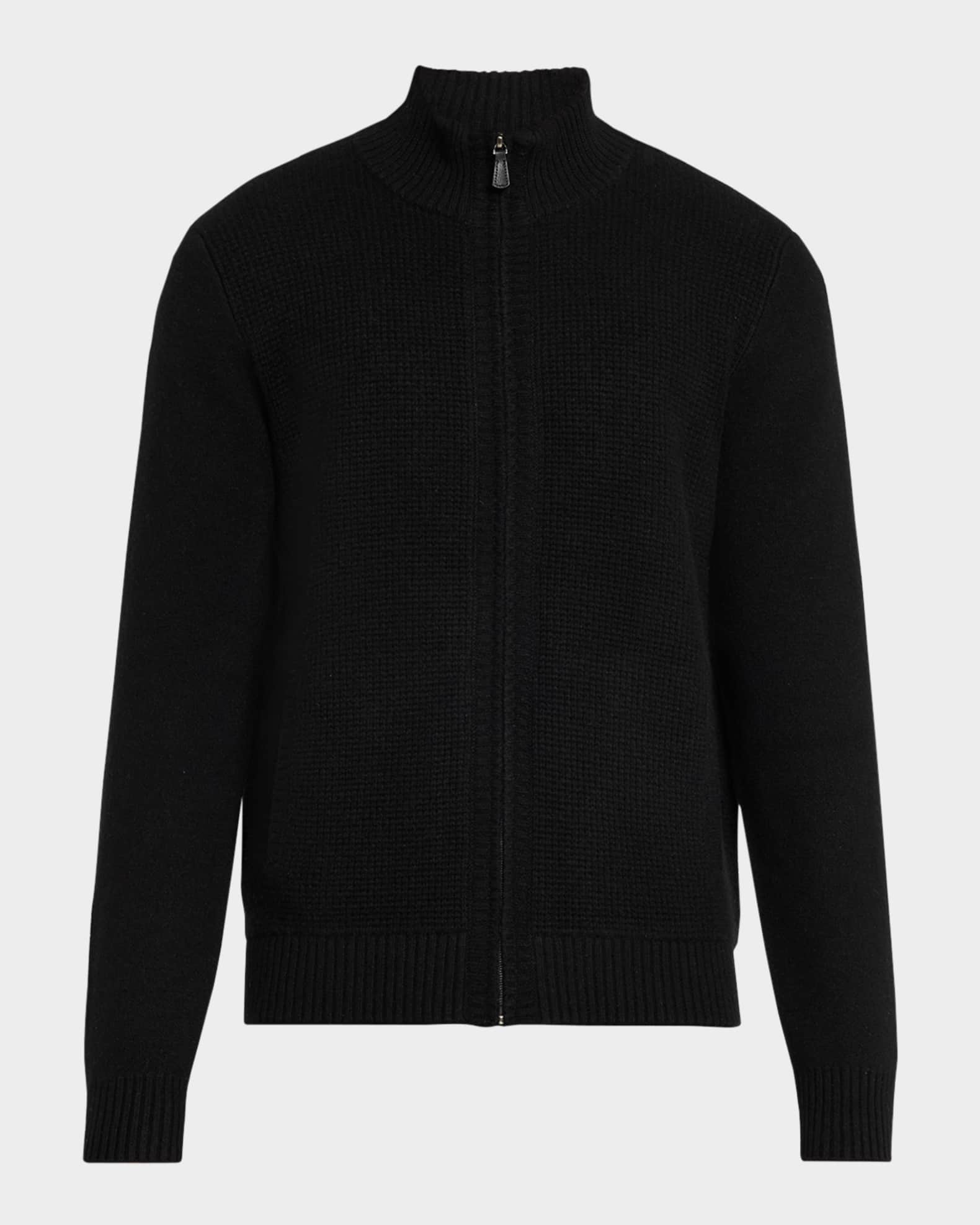 Men s Cashmere Knit Full Zip Sweater