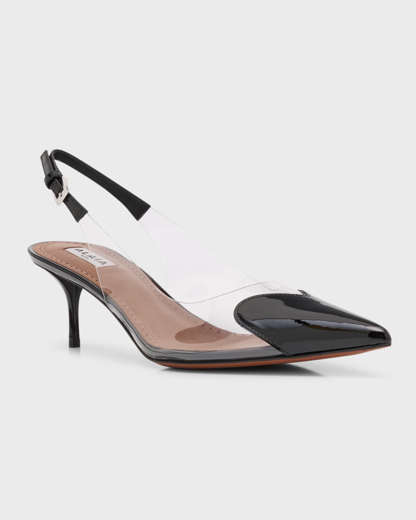 ALAIA Coeur Plexi Heart-Toe Slingback Pumps | Neiman Marcus ALAIA Coeur Plexi Heart-Toe Slingback Pumps | Neiman Marcus