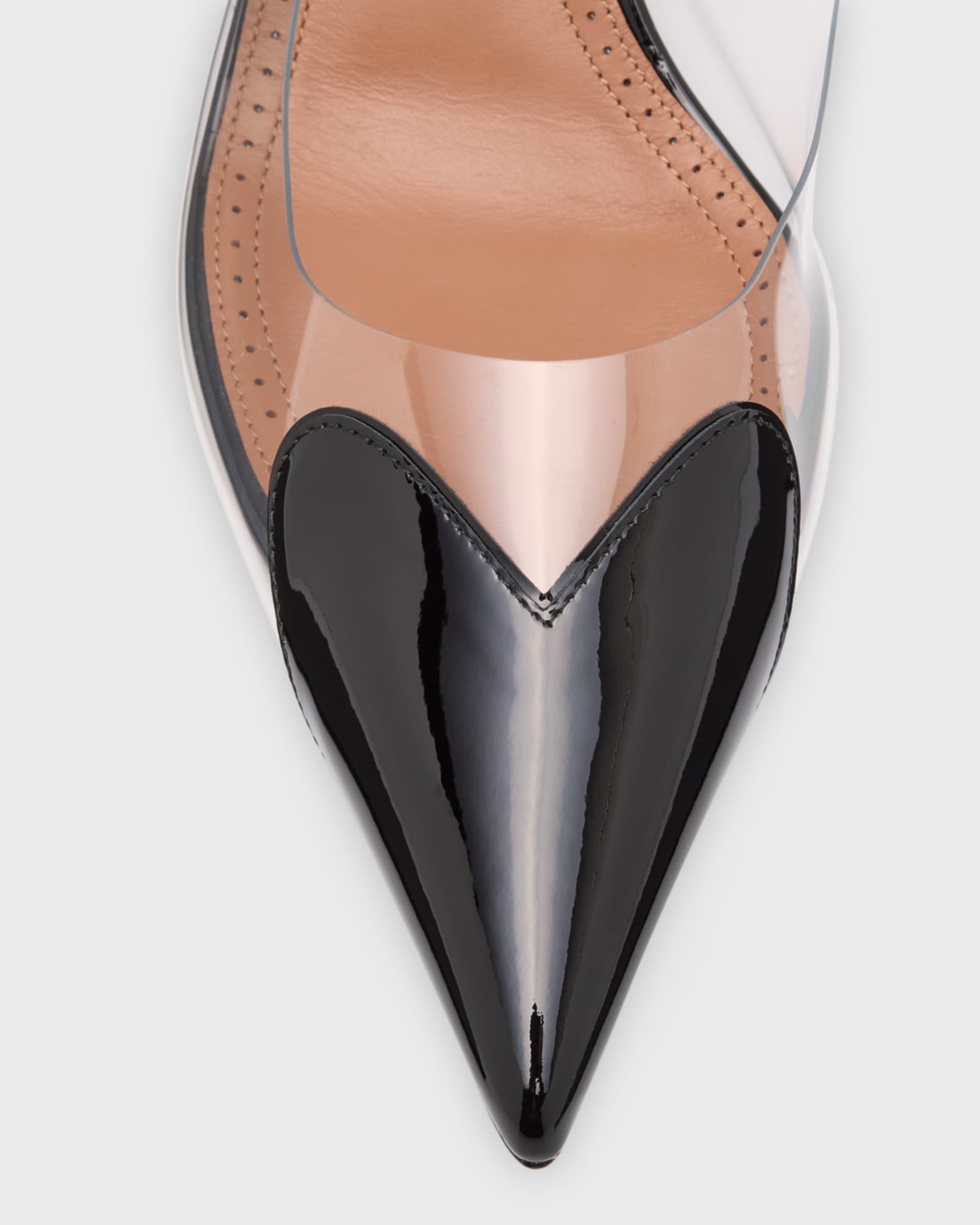 ALAIA Coeur Plexi Heart-Toe Slingback Pumps | Neiman Marcus
