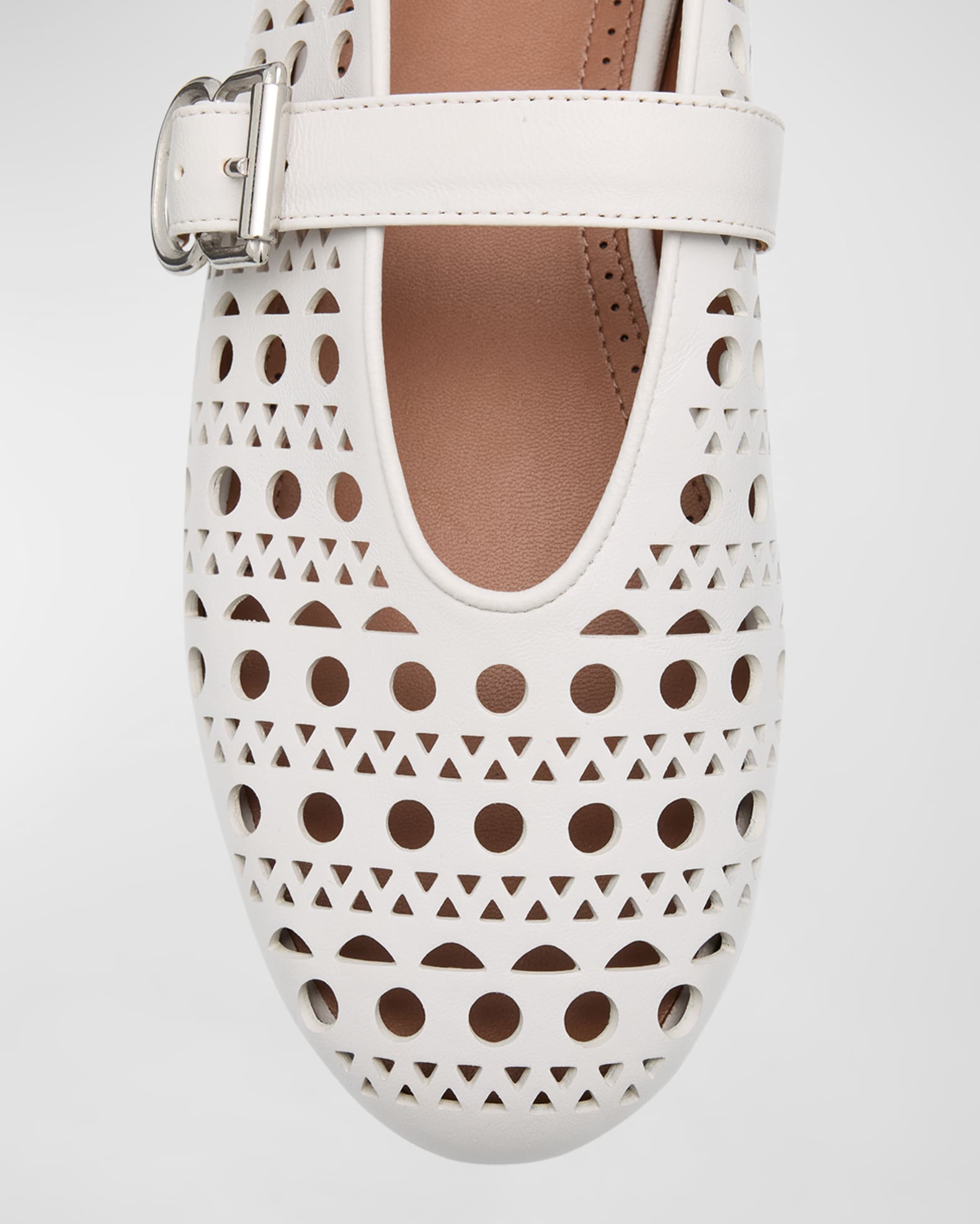 目を惹く★ALAIA Vienne white leather ballet flats Vienne leather ballet flats in white - Alaia | Mytheresa