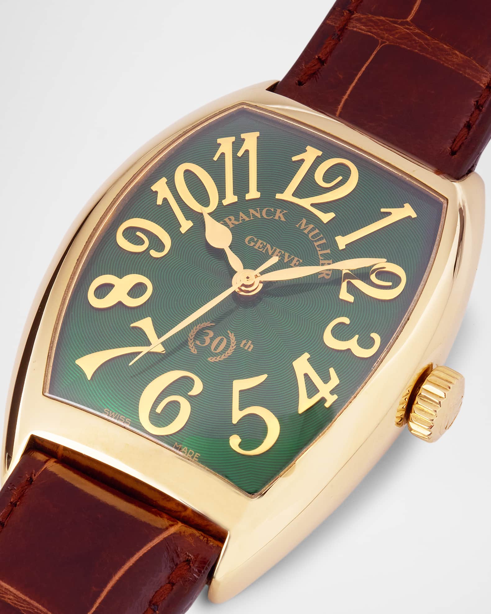 Franck Muller Cintree Curvex 18K Yellow Gold Green Automatic