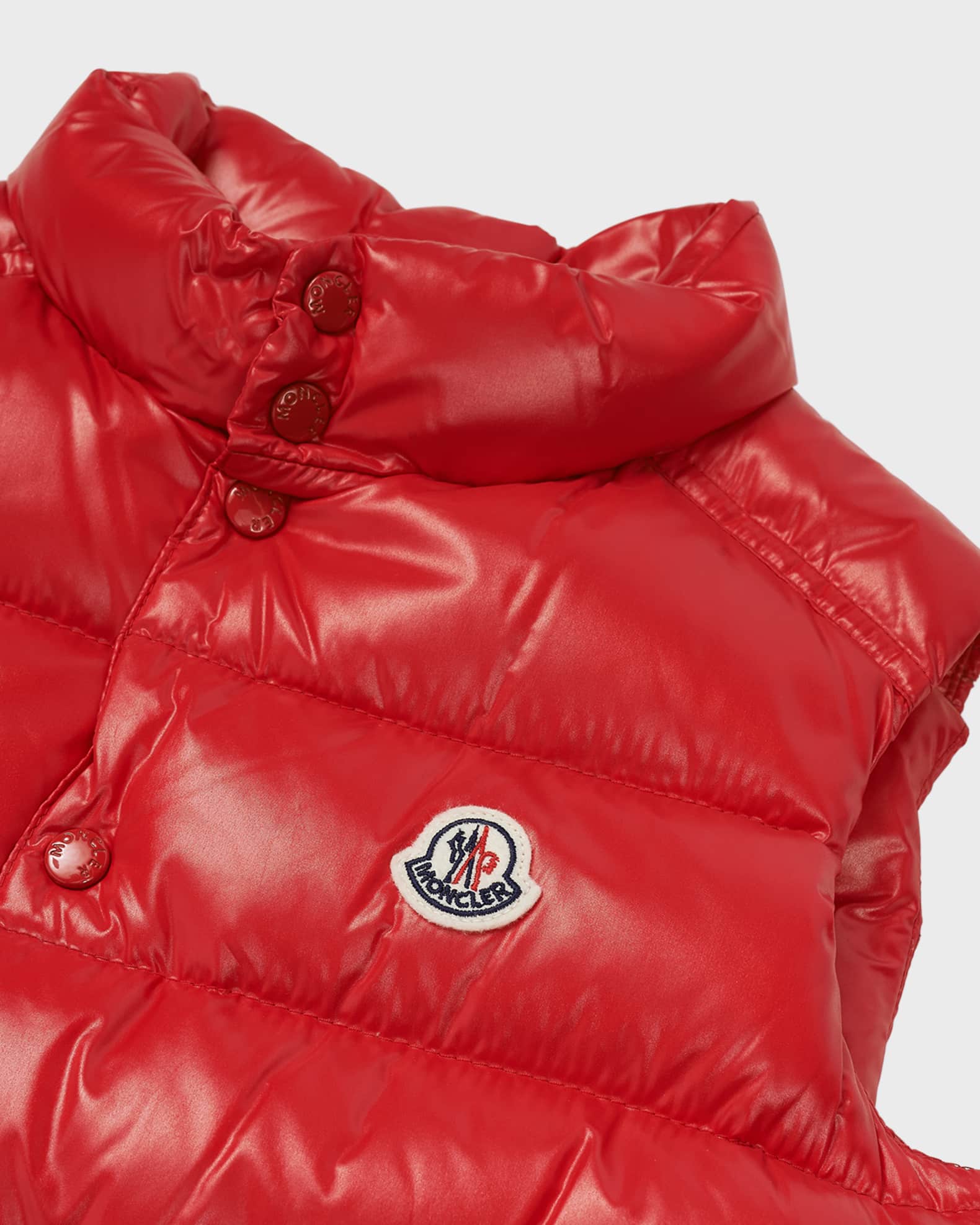 Moncler Kid's Tib Logo Quilted Vest, Size 8-14 | Neiman Marcus