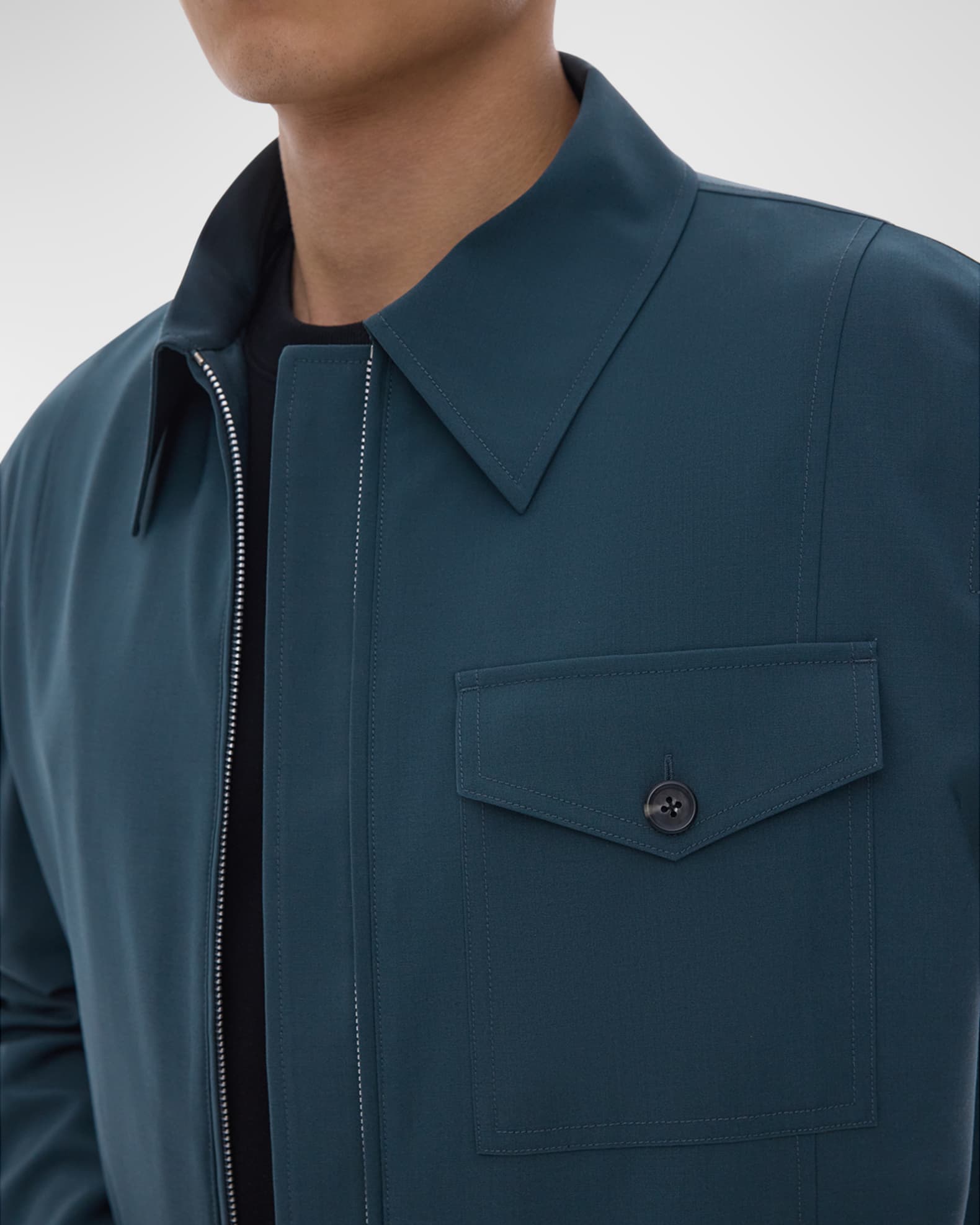 Helmut Lang Men's Tailored Zip Jacket | Neiman Marcus