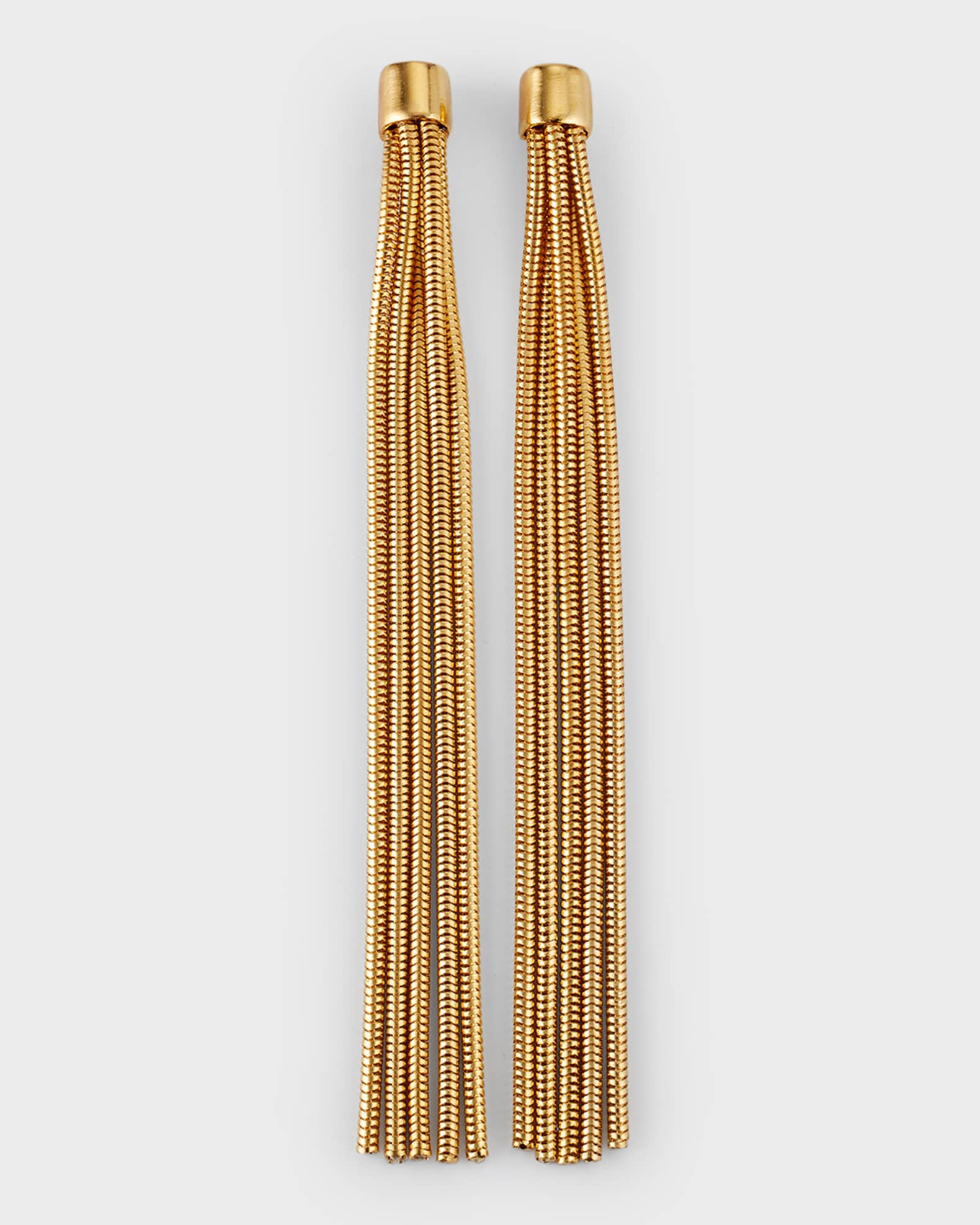 24k Gold Electroplated Tassel Earrings 0