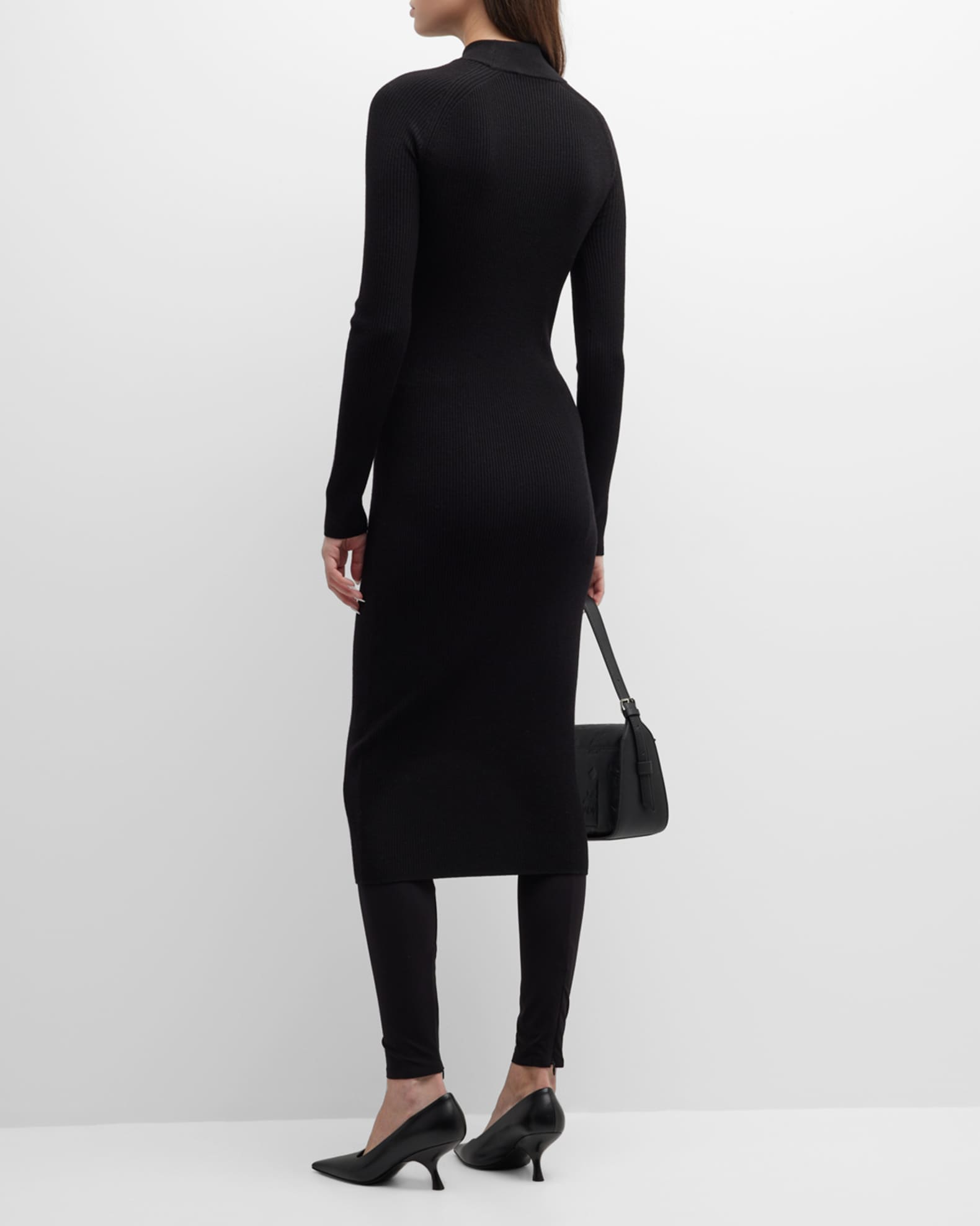 Max Mara Desio Ribbed Midi Dress | Neiman Marcus