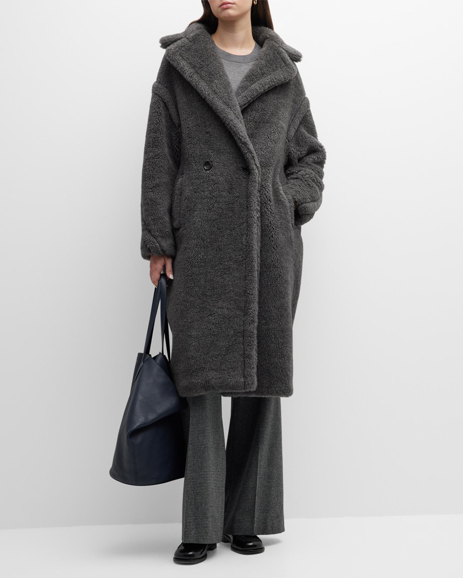 Max Mara Tedgirl Long Faux Fur Designer Coat