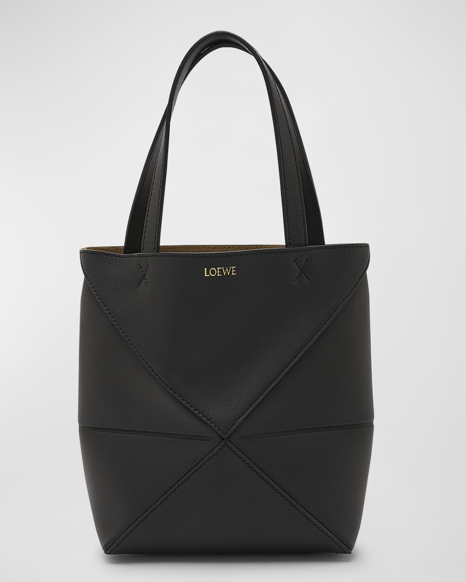 Loewe Puzzle Fold Mini Tote Bag in Shiny Leather