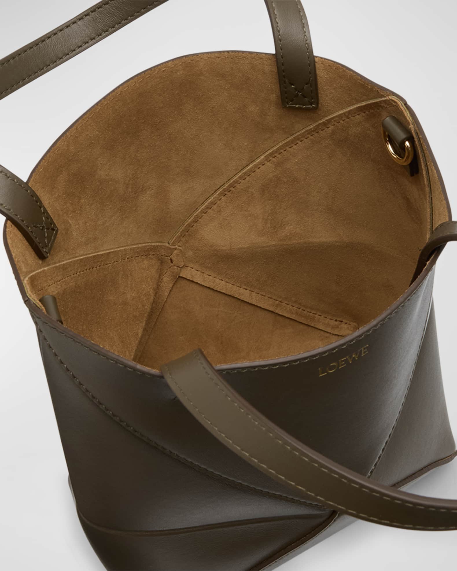 Loewe Puzzle Fold Mini Tote Bag in Shiny Leather | Neiman Marcus