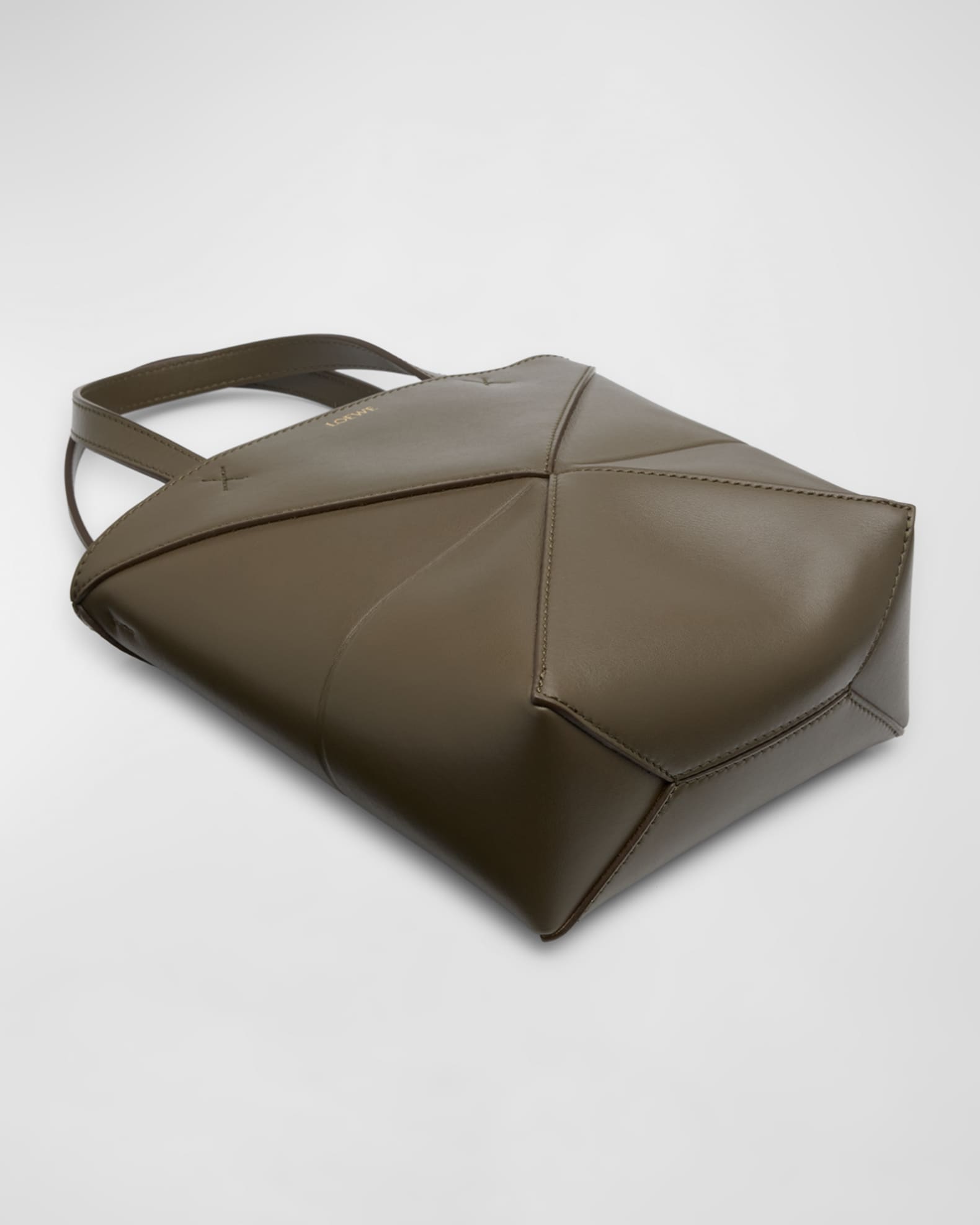 Loewe Puzzle Fold Mini Tote Bag in Shiny Leather Neiman Marcus